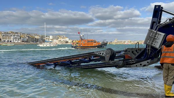 Rnli Launch Methods RNLI St Ives launch to a climber in trouble | RNLI