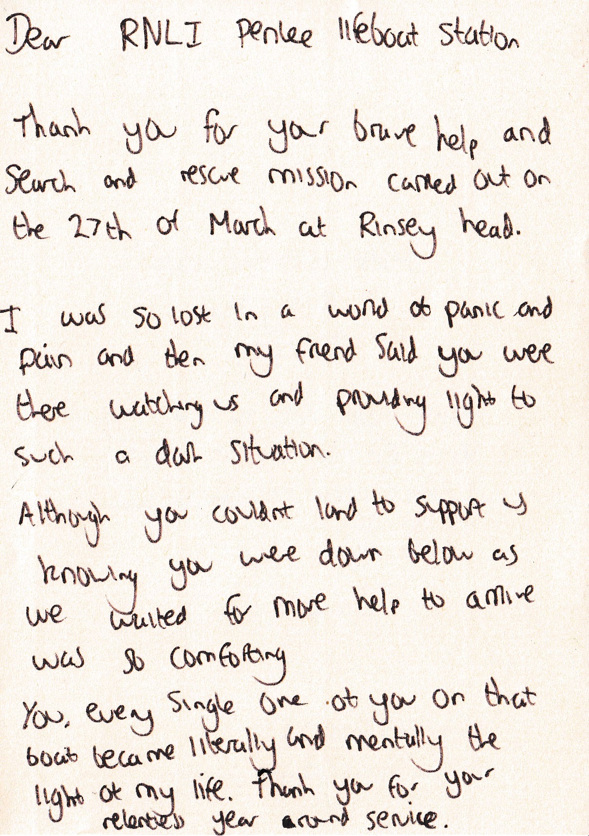 thank you card