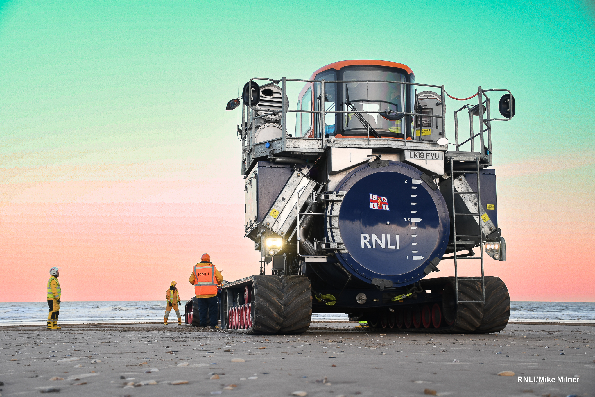 Awaiting the return of the Bridlington Lifeboat