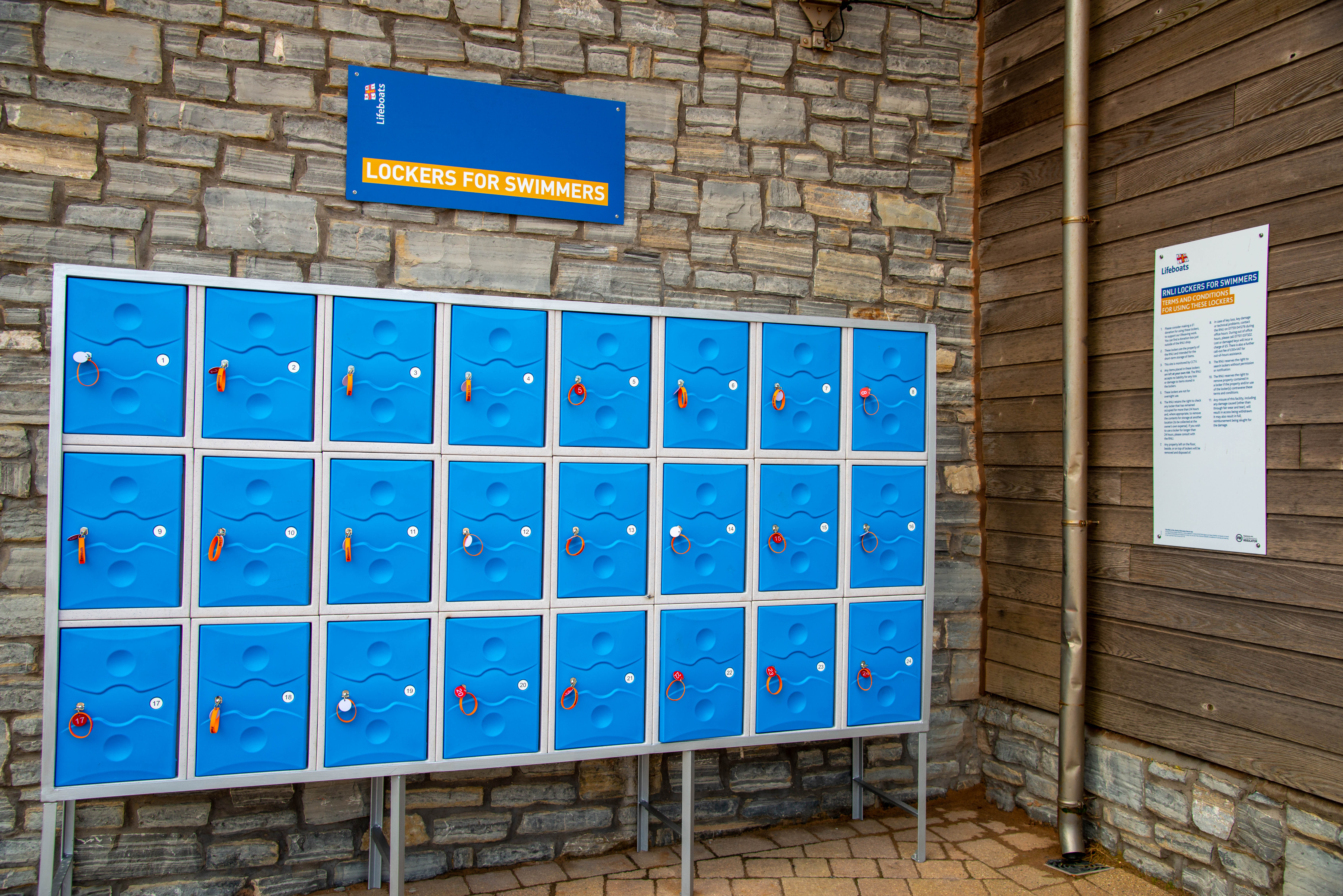 Exmouth RNLI swimmer's lockers 