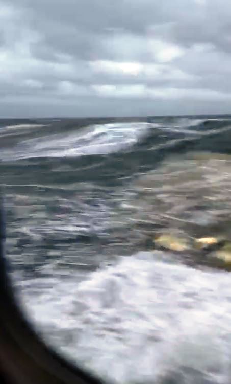 Photo of the rough sea conditions during the search