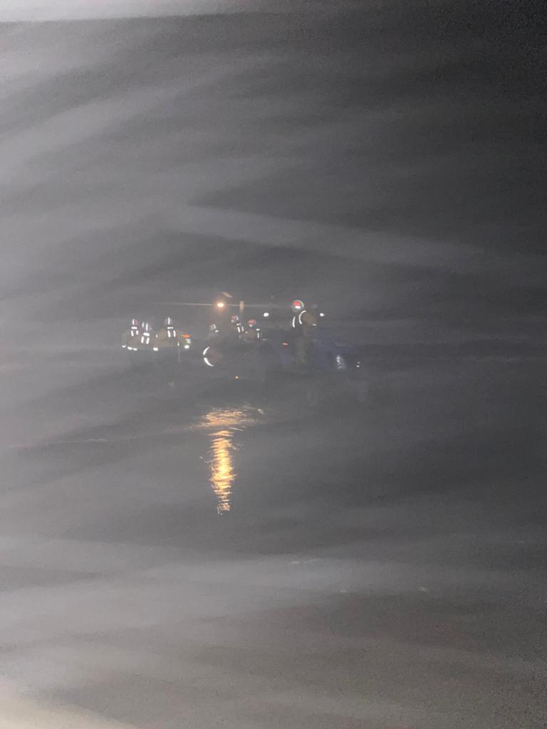 Port Talbot RNLI launching on the exercise 