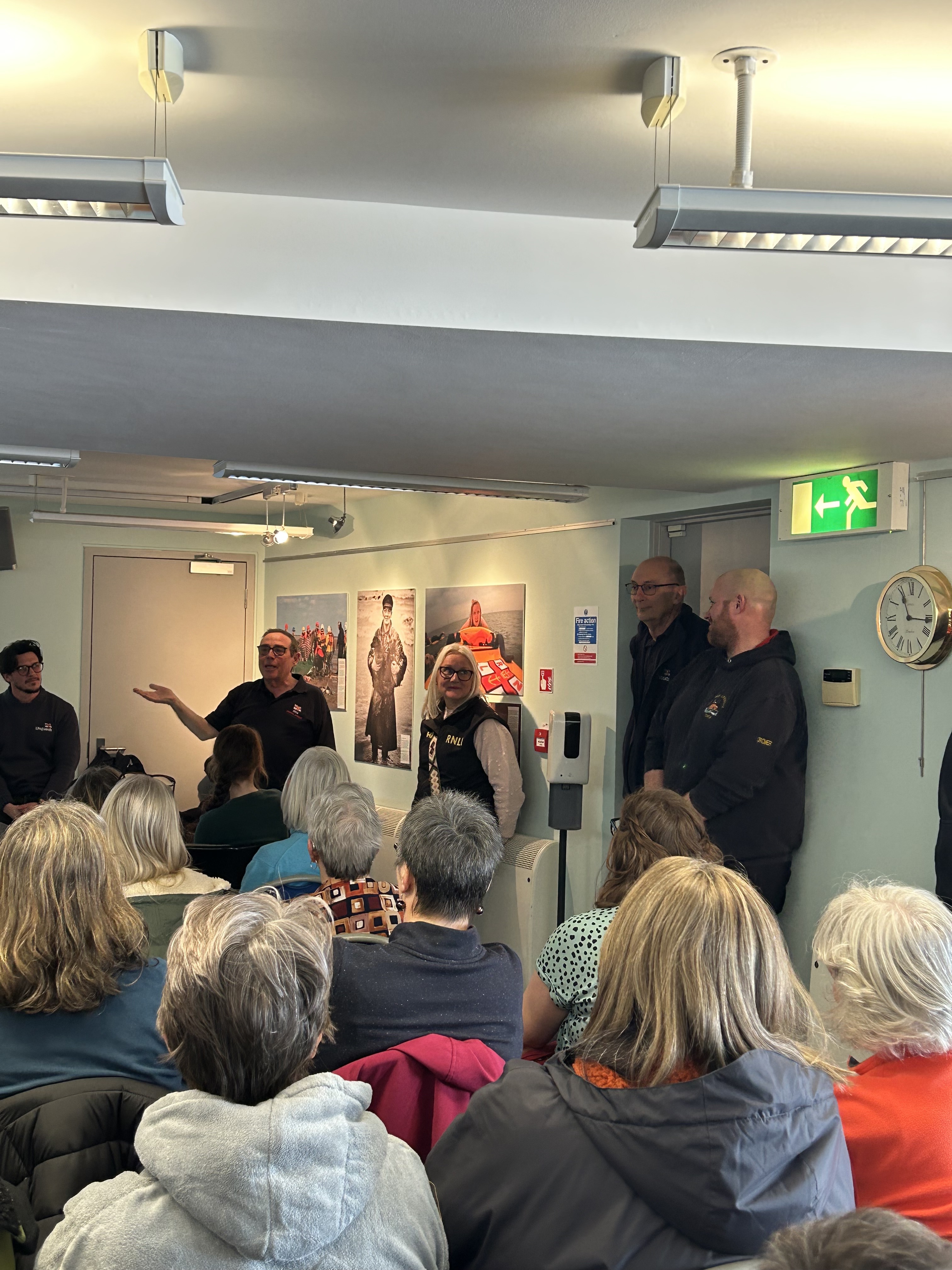 Liam Fayle-Parr, giving water safety talk at RNLI Cromer 