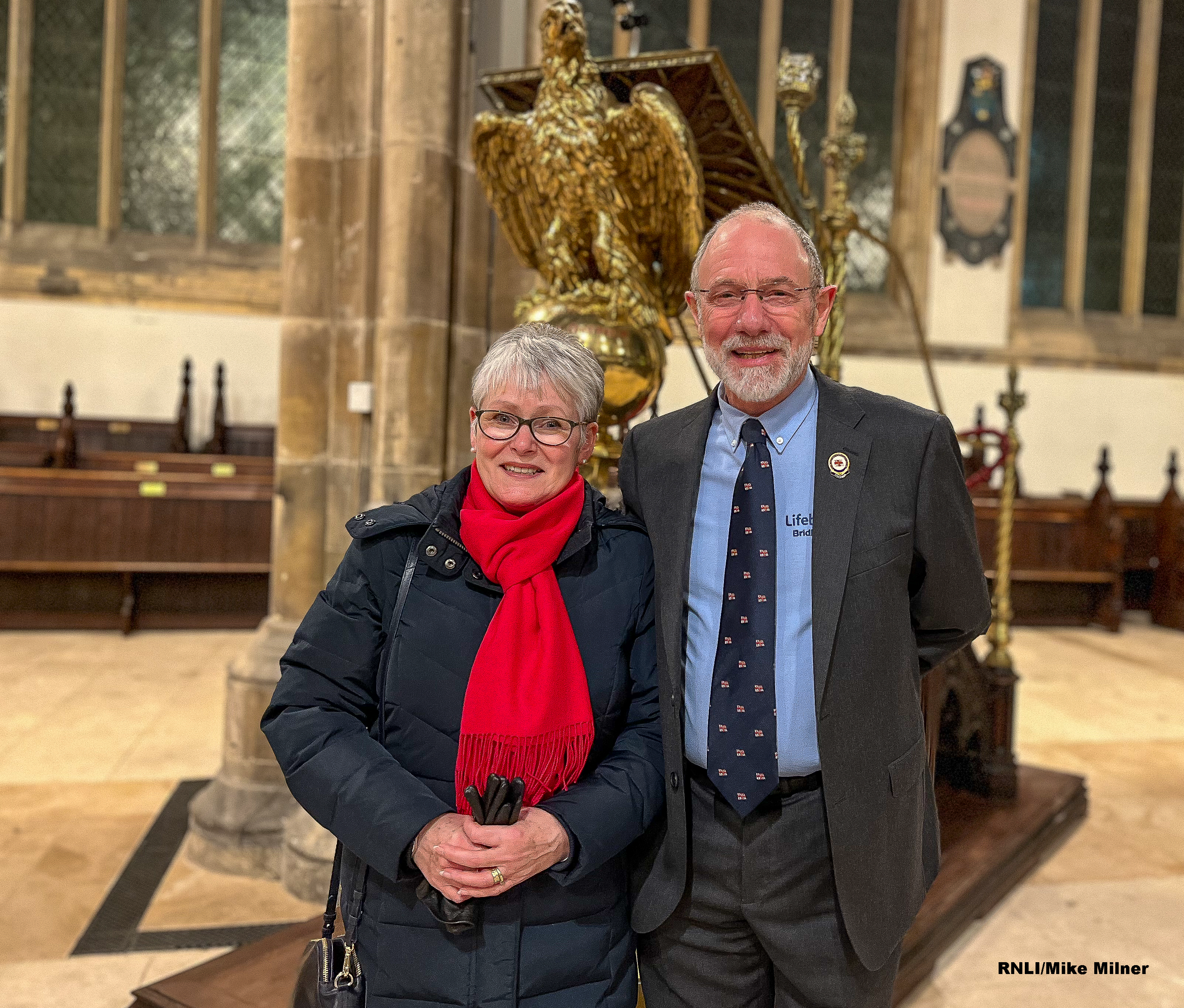 Dave Garnett retiring volunteer and wife Valerie at Hull Minster