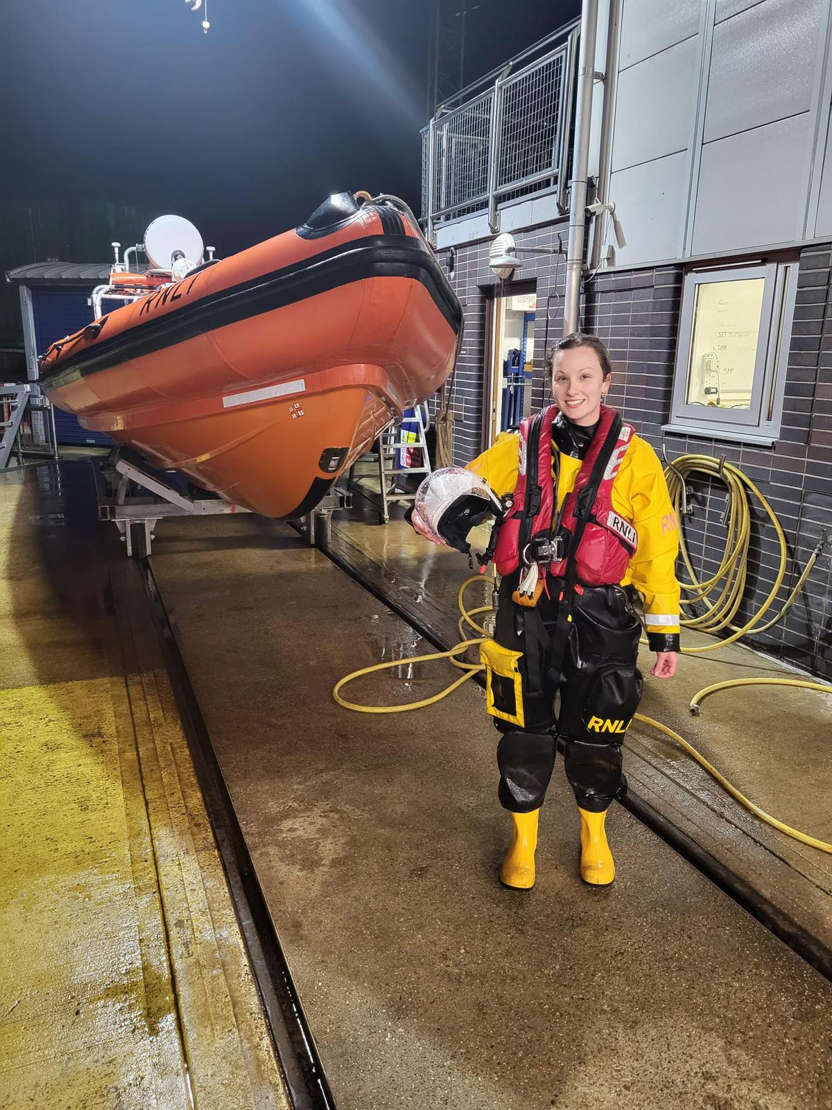 Hollie McGarry on completion of her first service 