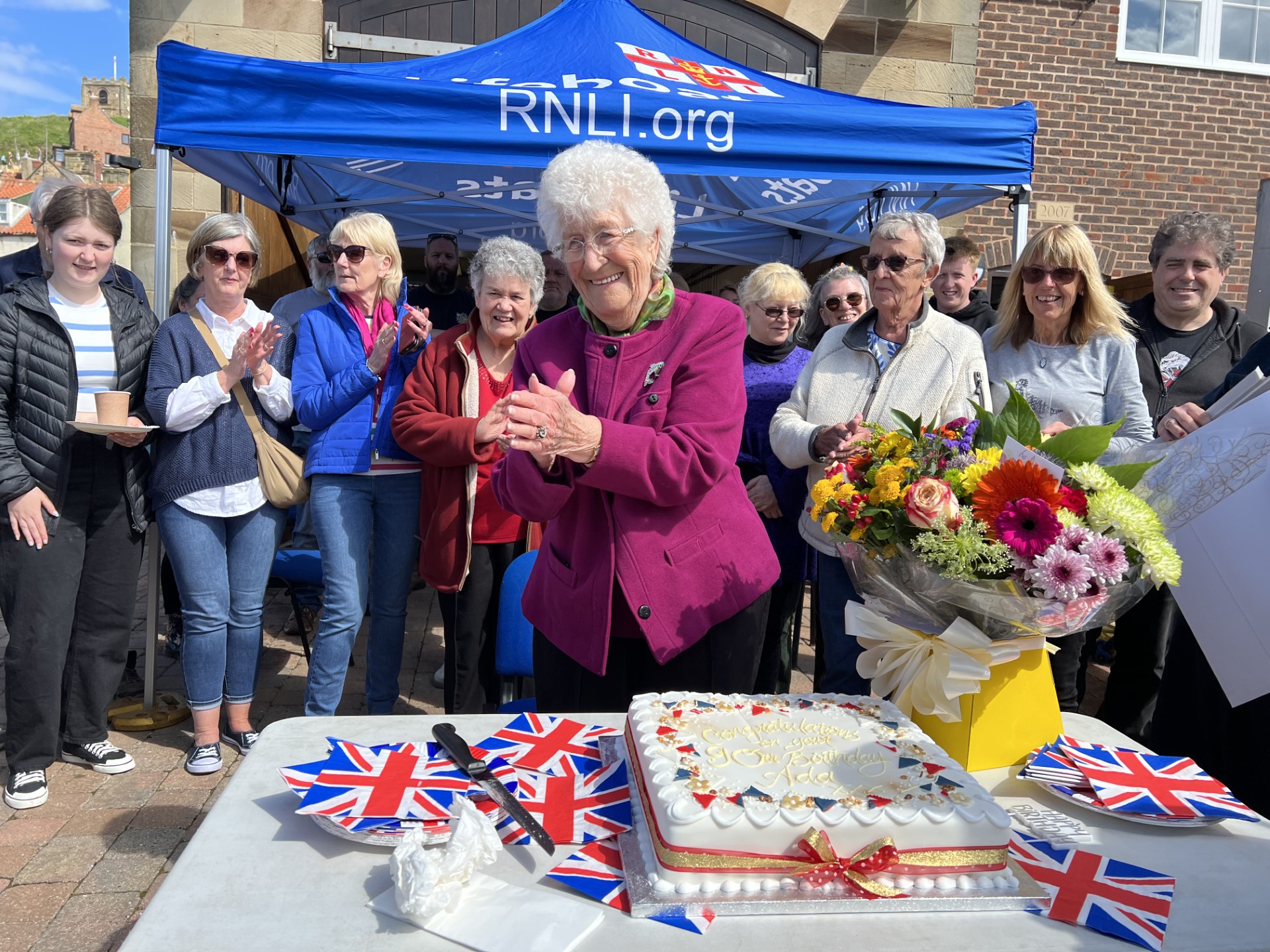 Ada at her birthday celebrations at Whitby Lifeboat Station.