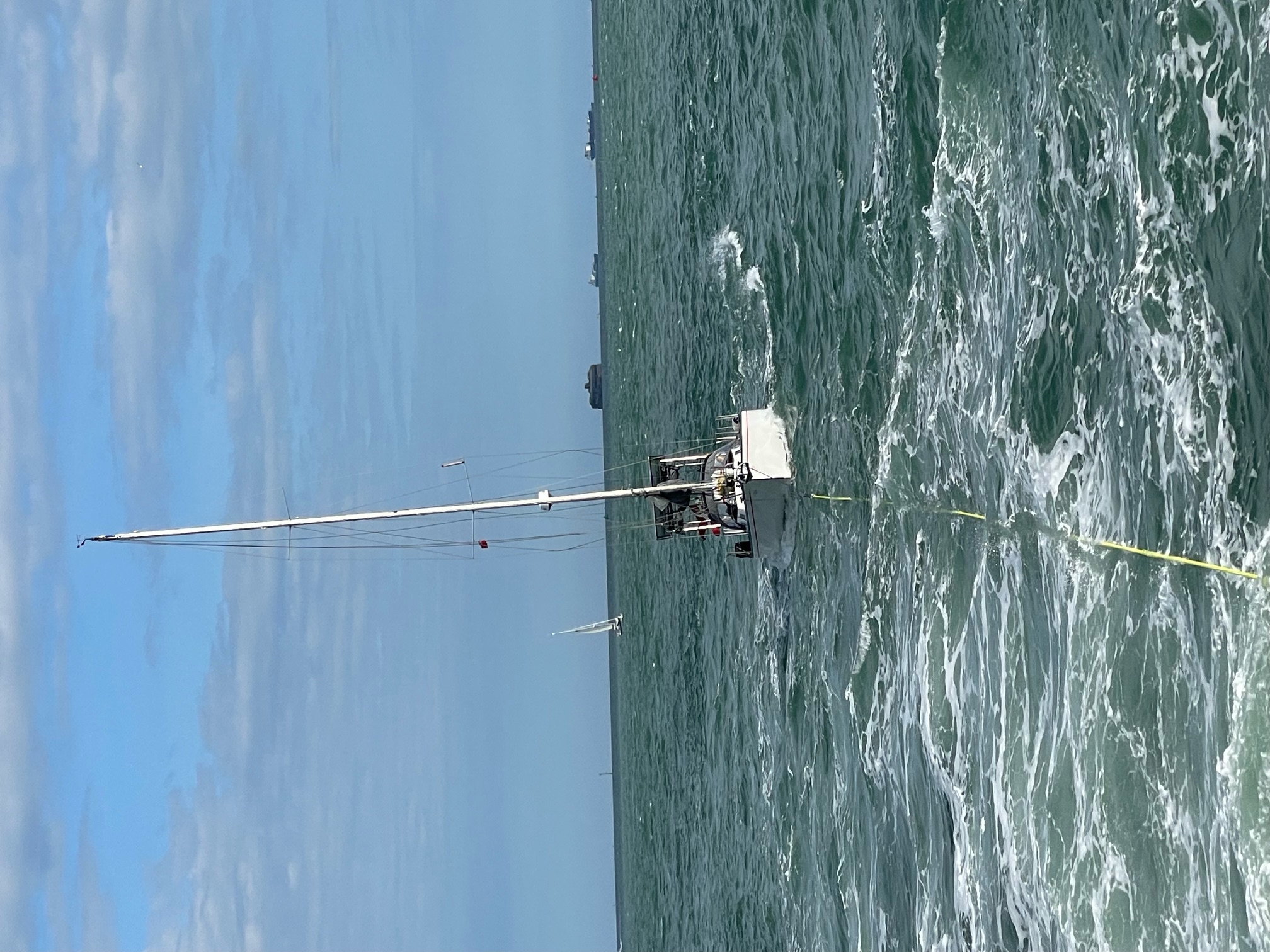 Danish Yaght under tow into Portsmouth