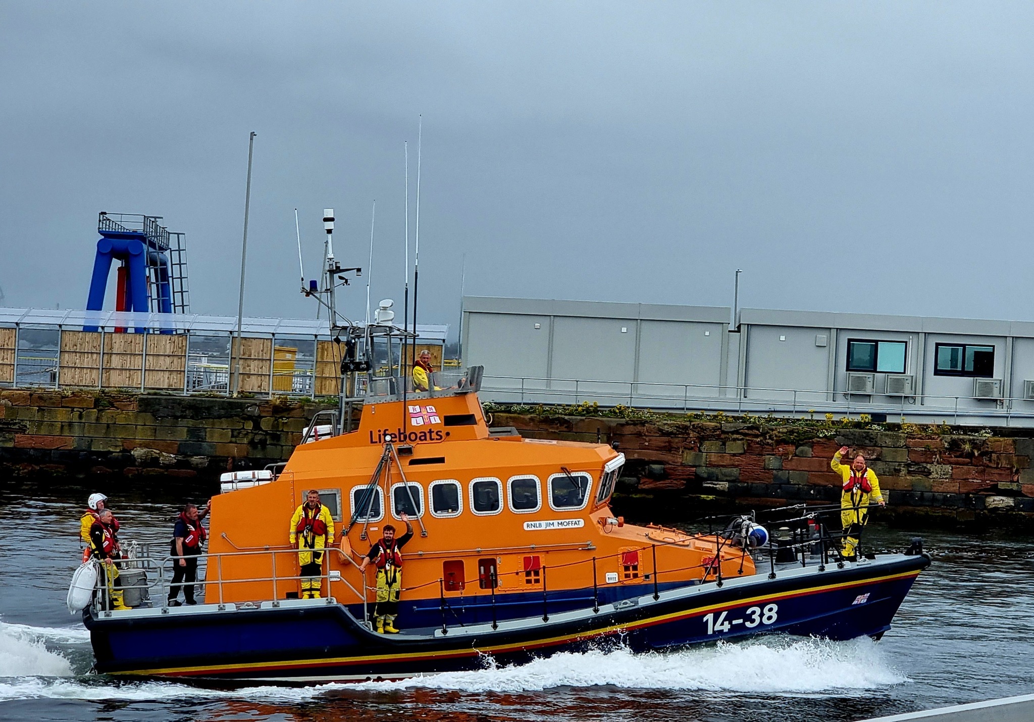 Troon RNLI all-weather lifeboat at the 2023 Open Day