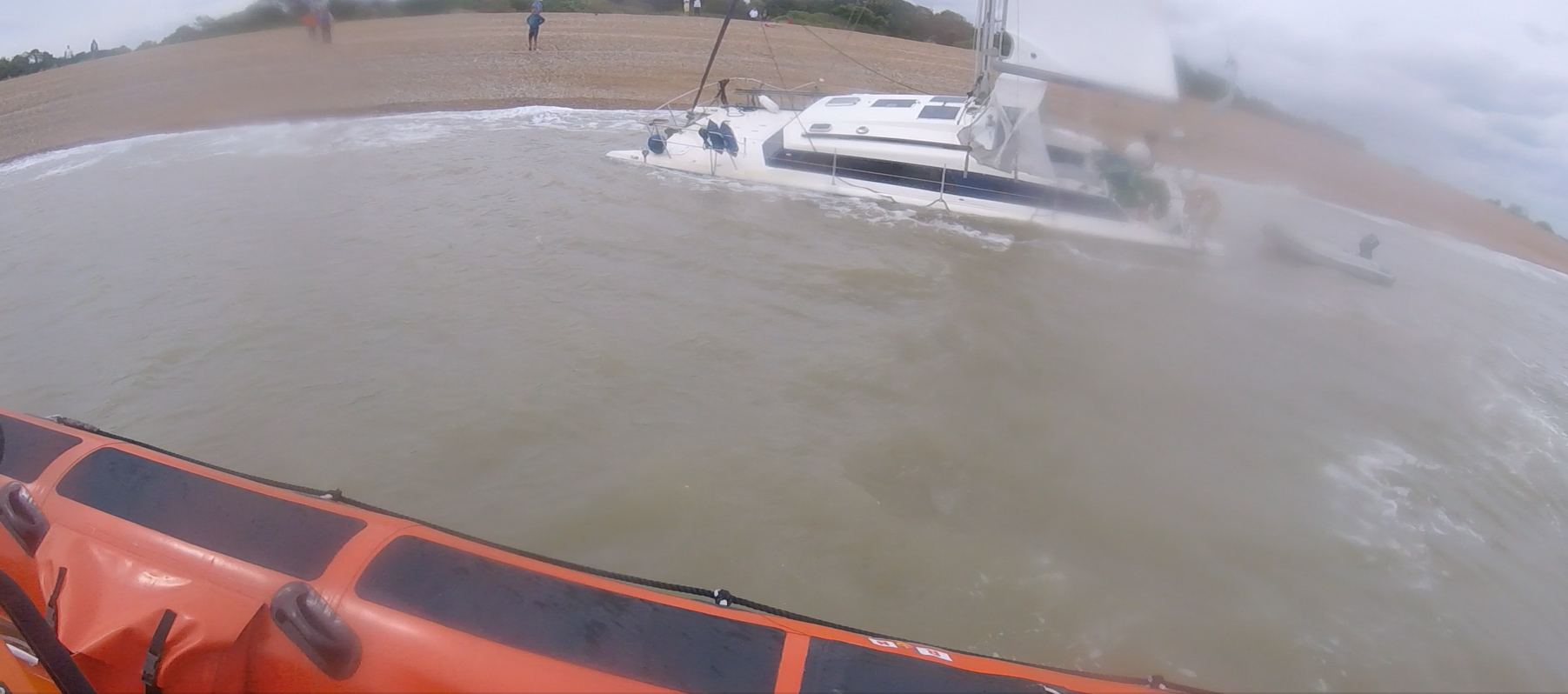 The catamaran off walmer Castle