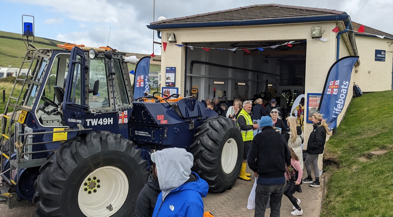 Some of the many visitors to the lifeboat station
