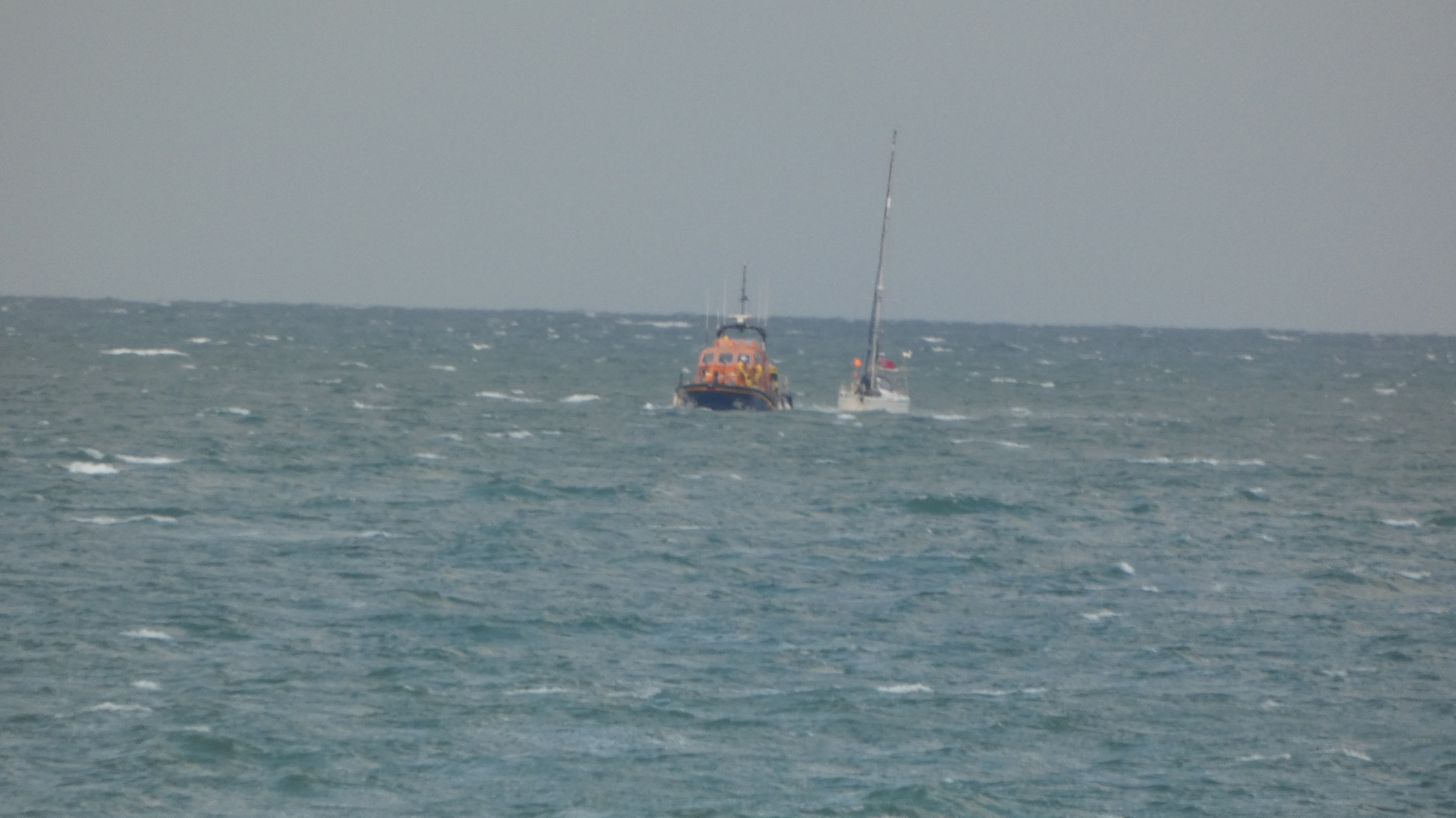 Tamar lifeboat towing the vessel