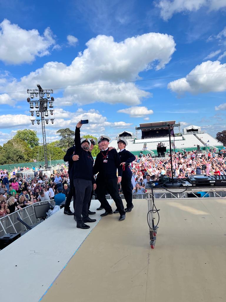 The Portishead volunteers on the big stage at the Coronation Choir