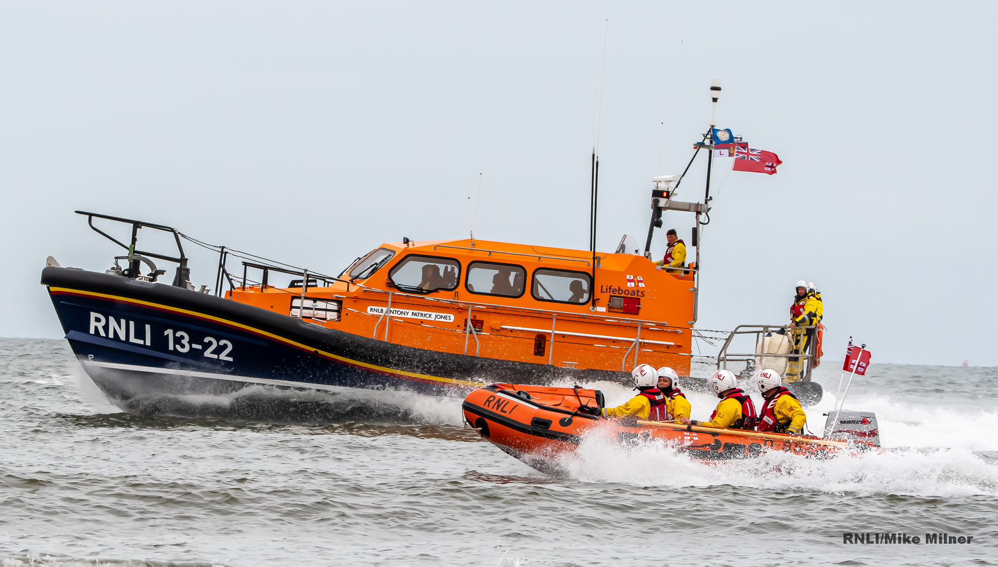 Bridlington RNLI boats in action.