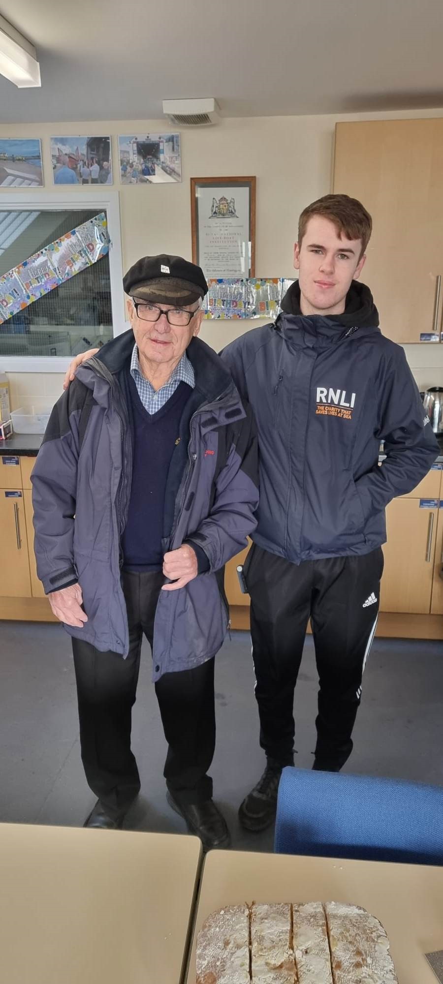 Tim with Matthew Tatters - some 72 years apart