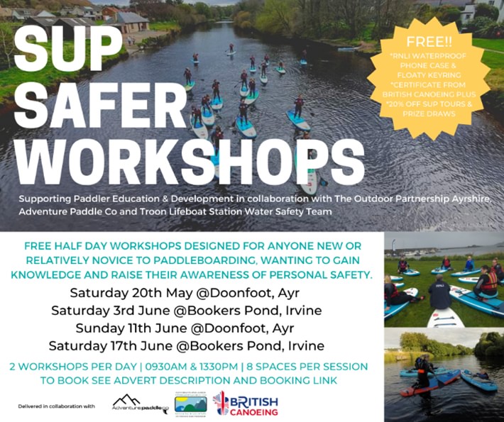 Times and Dates for the SUP Safer Workshops