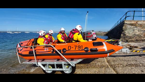 Rnli Launch Methods Unattended Vessel Sparks Launch By Holyhead RNLI | RNLI