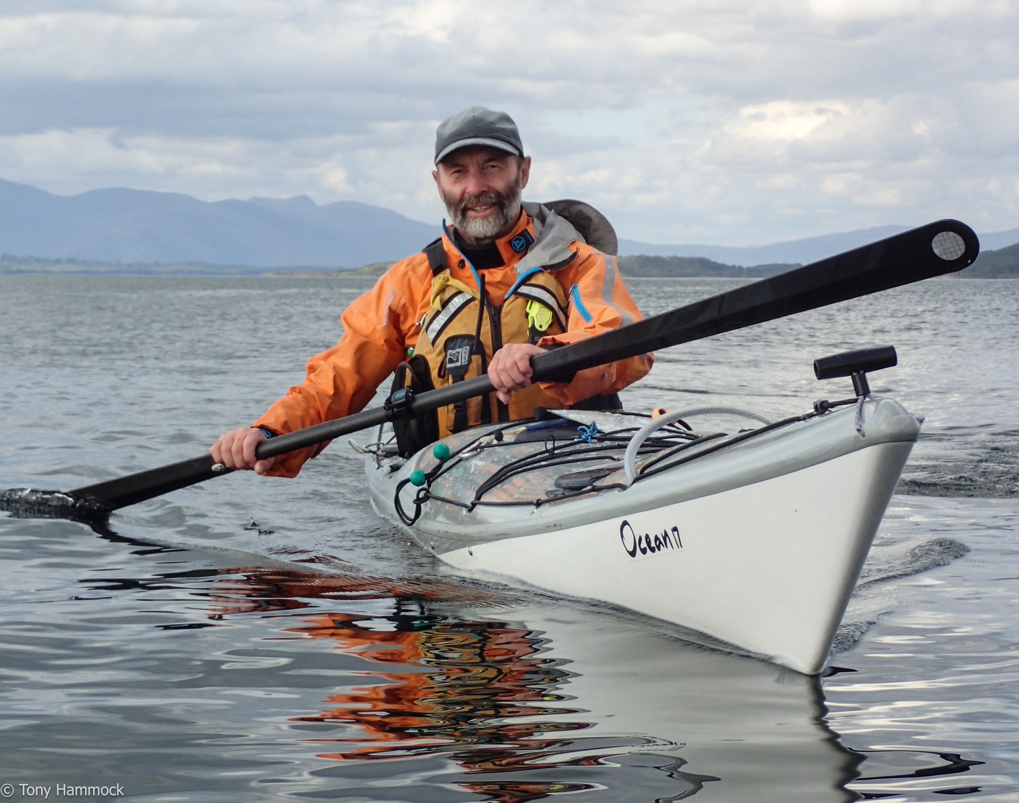 Water Safety Officer for Oban, Tony Hammock in his sea-going kayak