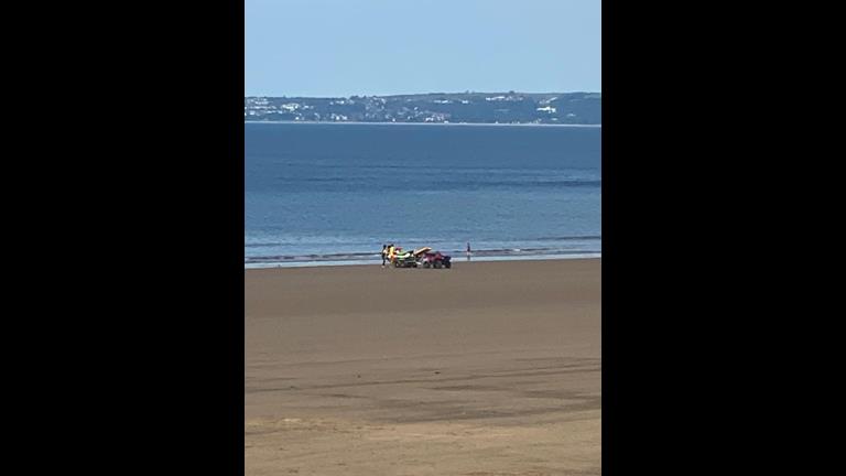 Lifeguards Carry Port Talbot RNLI and RNLI lifeguards carry out a joint exercise off ...