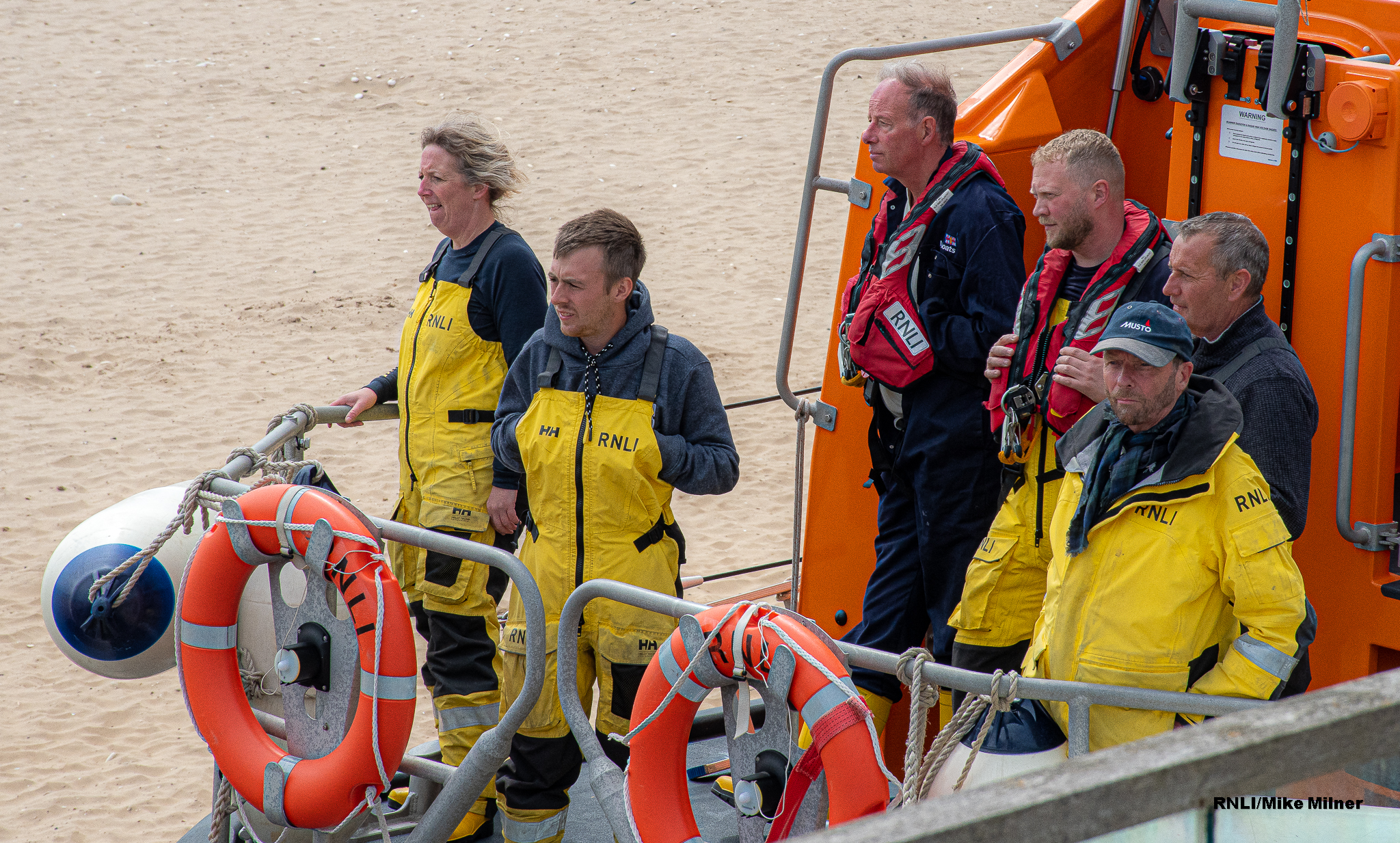 Volunteer crew of the Bridlington all-weather lifeboat.