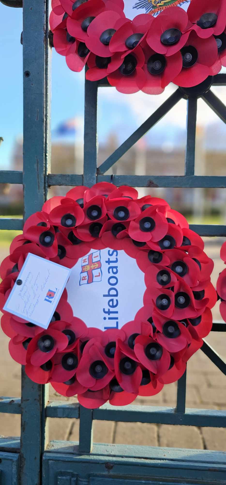 Our wreath on display
