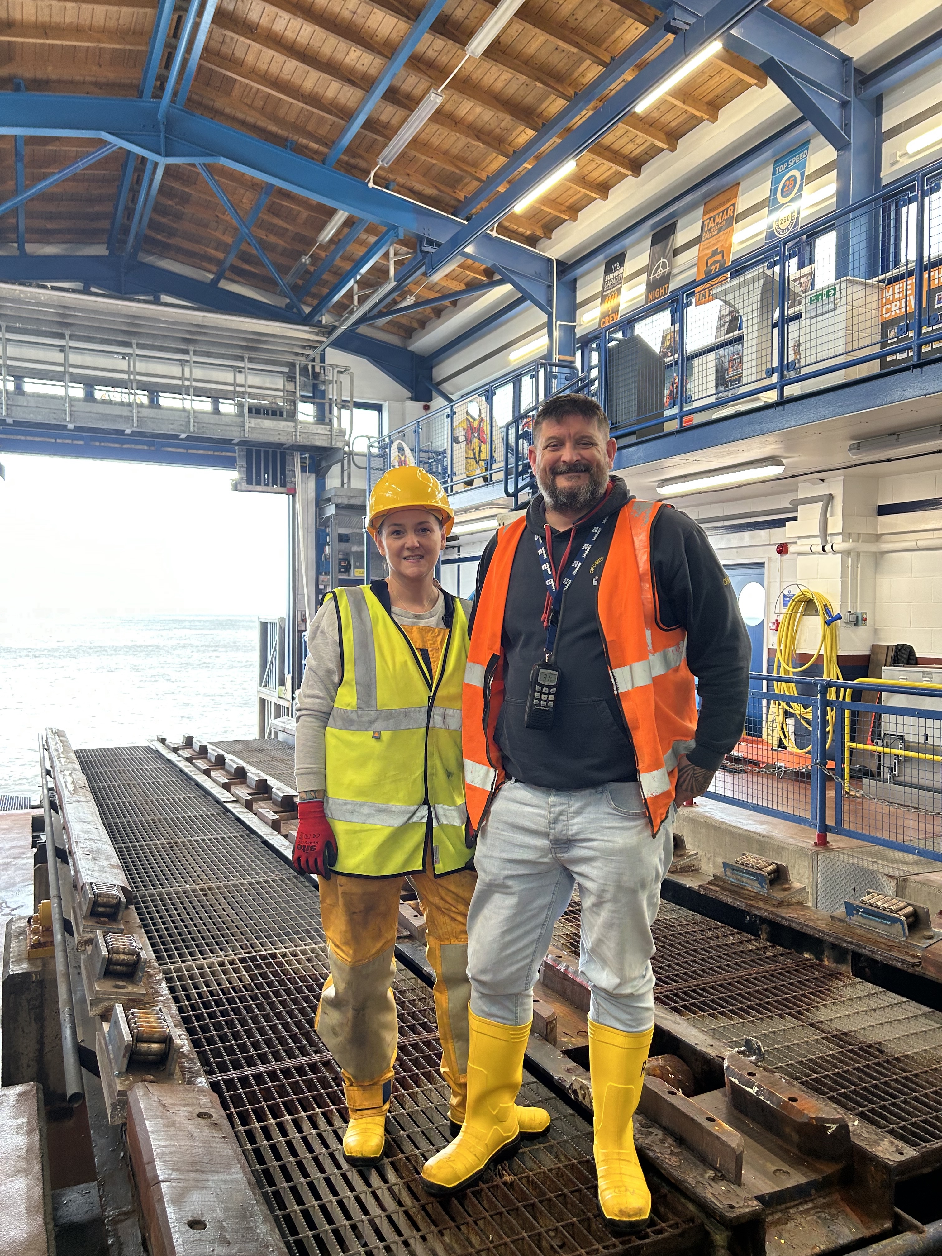 Picture of Neil and Monika in their RNLI outfits at cromer lifeboat station 