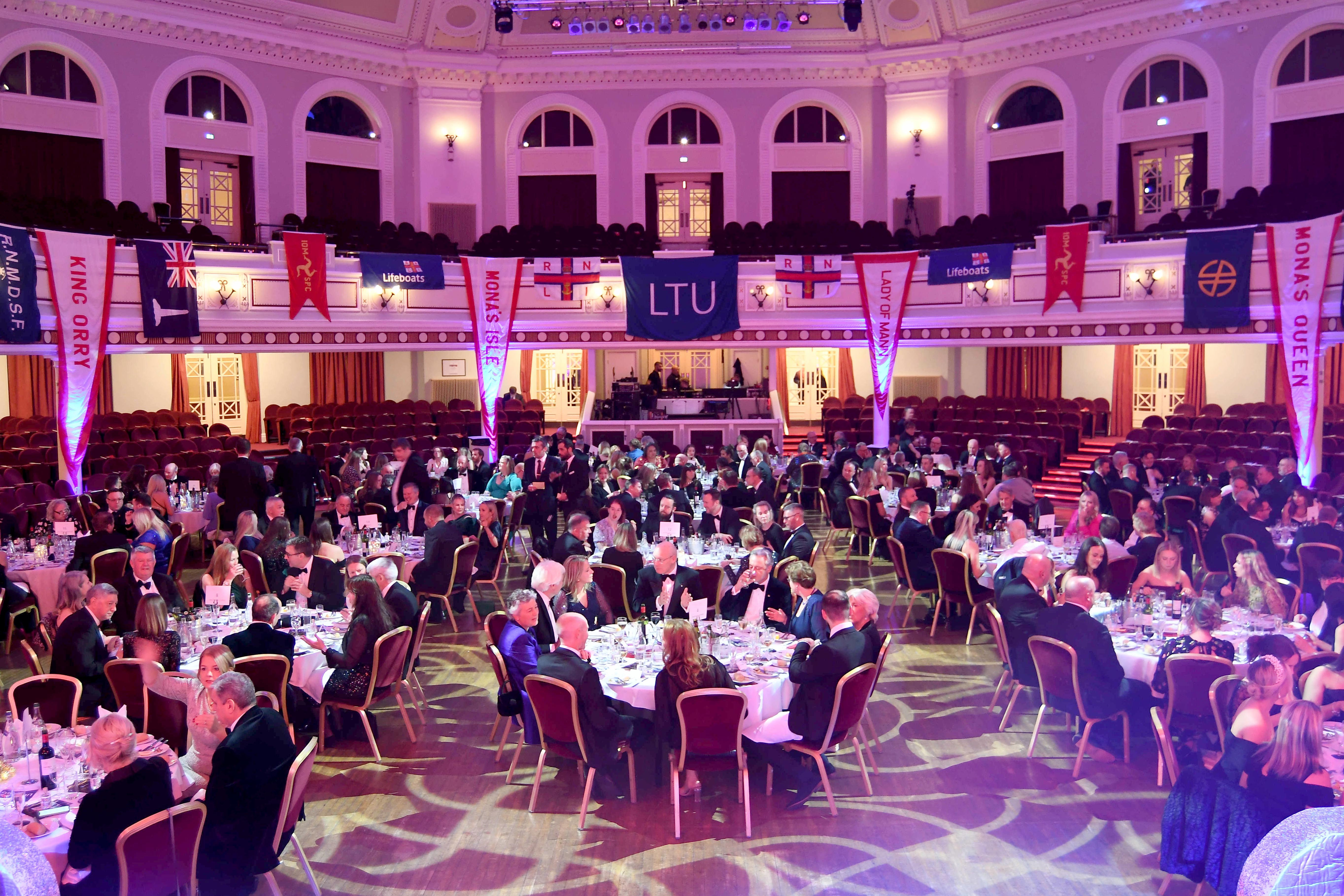 Sponsors and guests at the Awards for Excellence in Royal Hall, Villa Marina