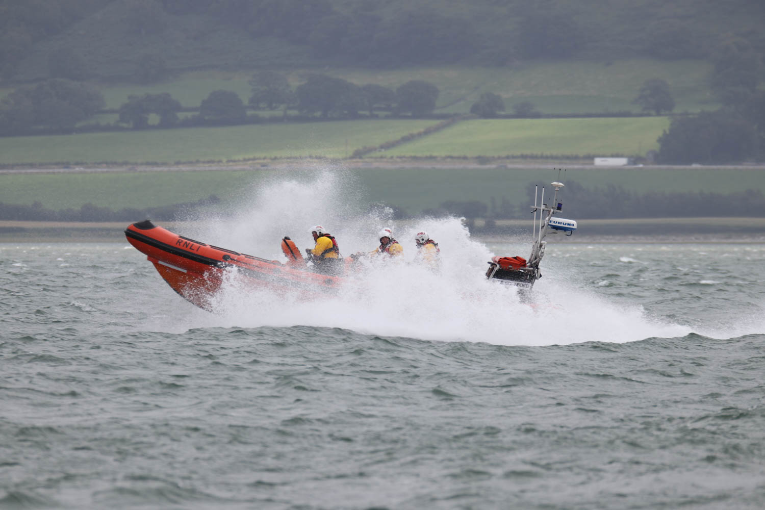 The relief Atlantic 85 inshore lifeboat Irene Cornford currently based at Beaumaris
