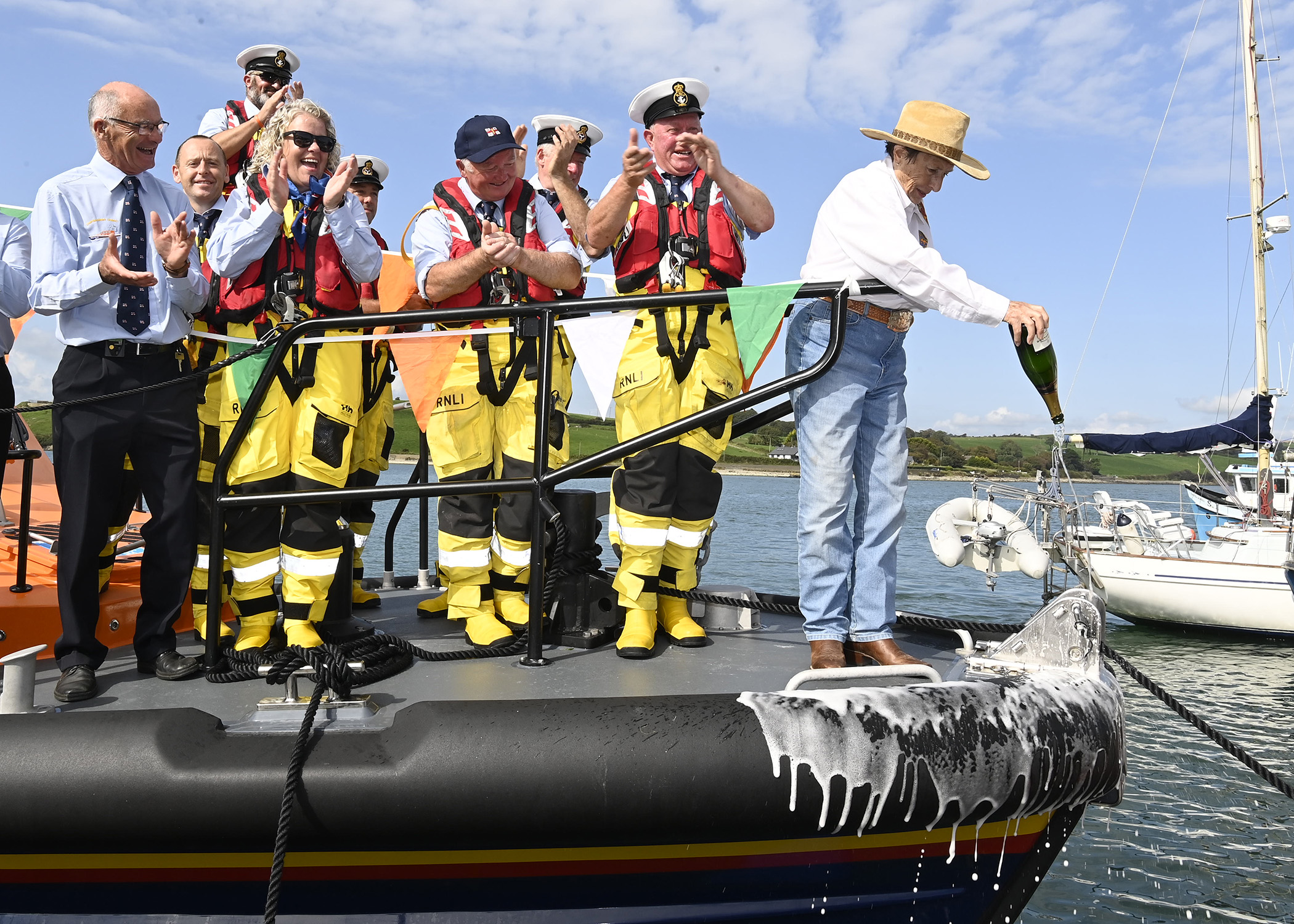 Donor Val Adnams names Courtmacsherry RNLI's new lifeboat
