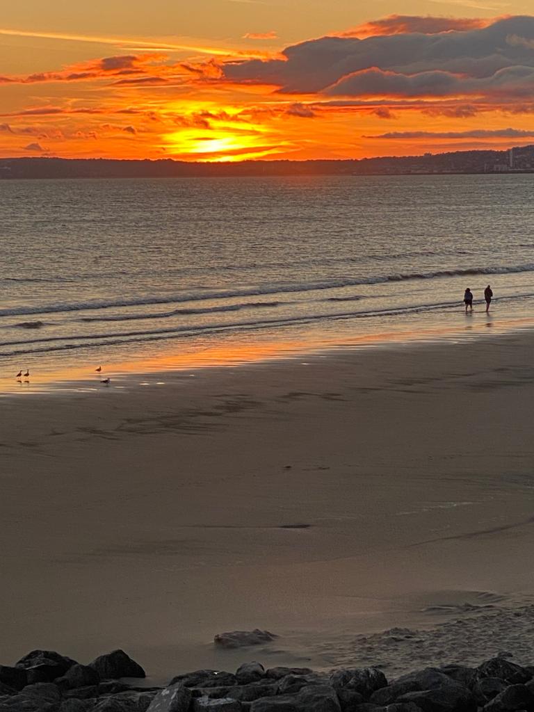 Launched into a stunning sunset