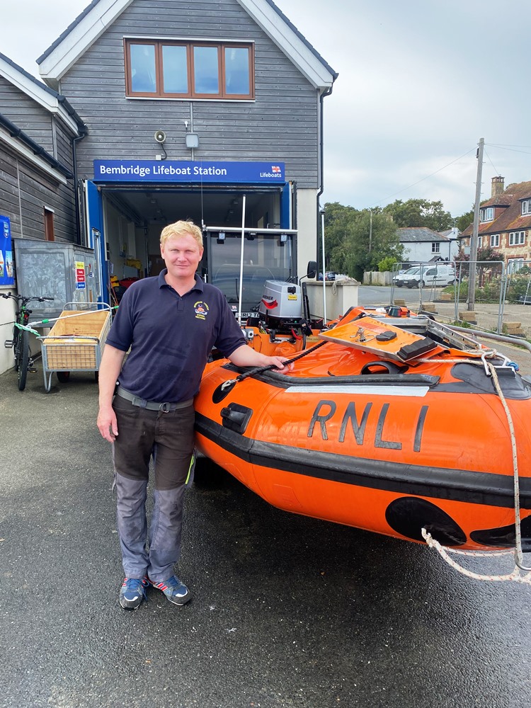 John alongside RNLB Norman Harvey (D-778)