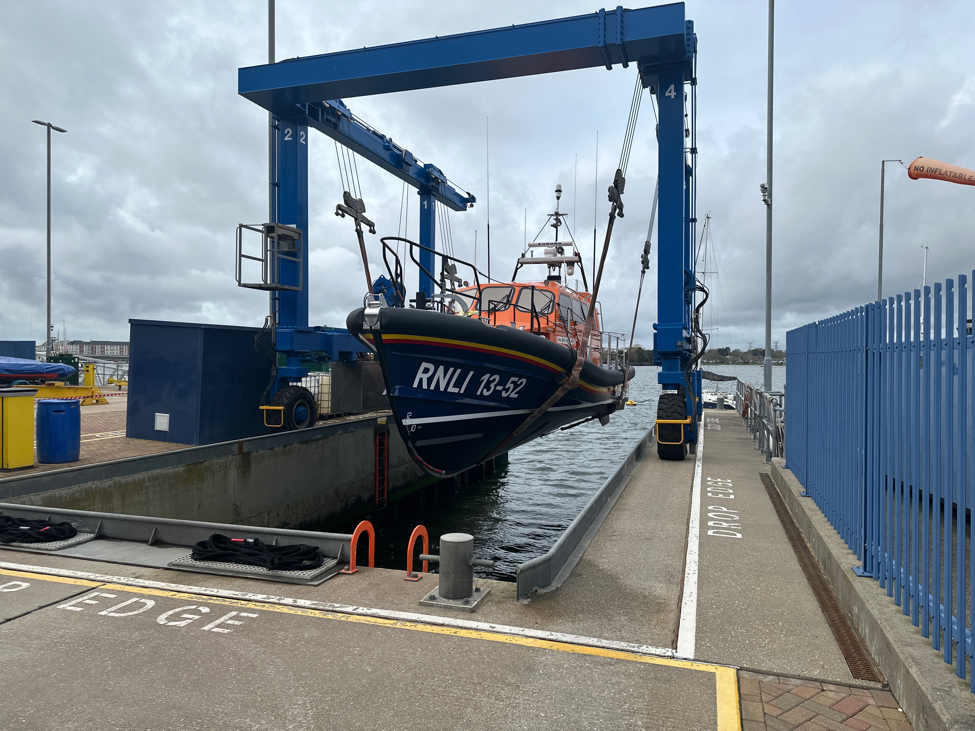 RNLI Clacton new Shannon lifeboat ready for Bellringing Ceremony