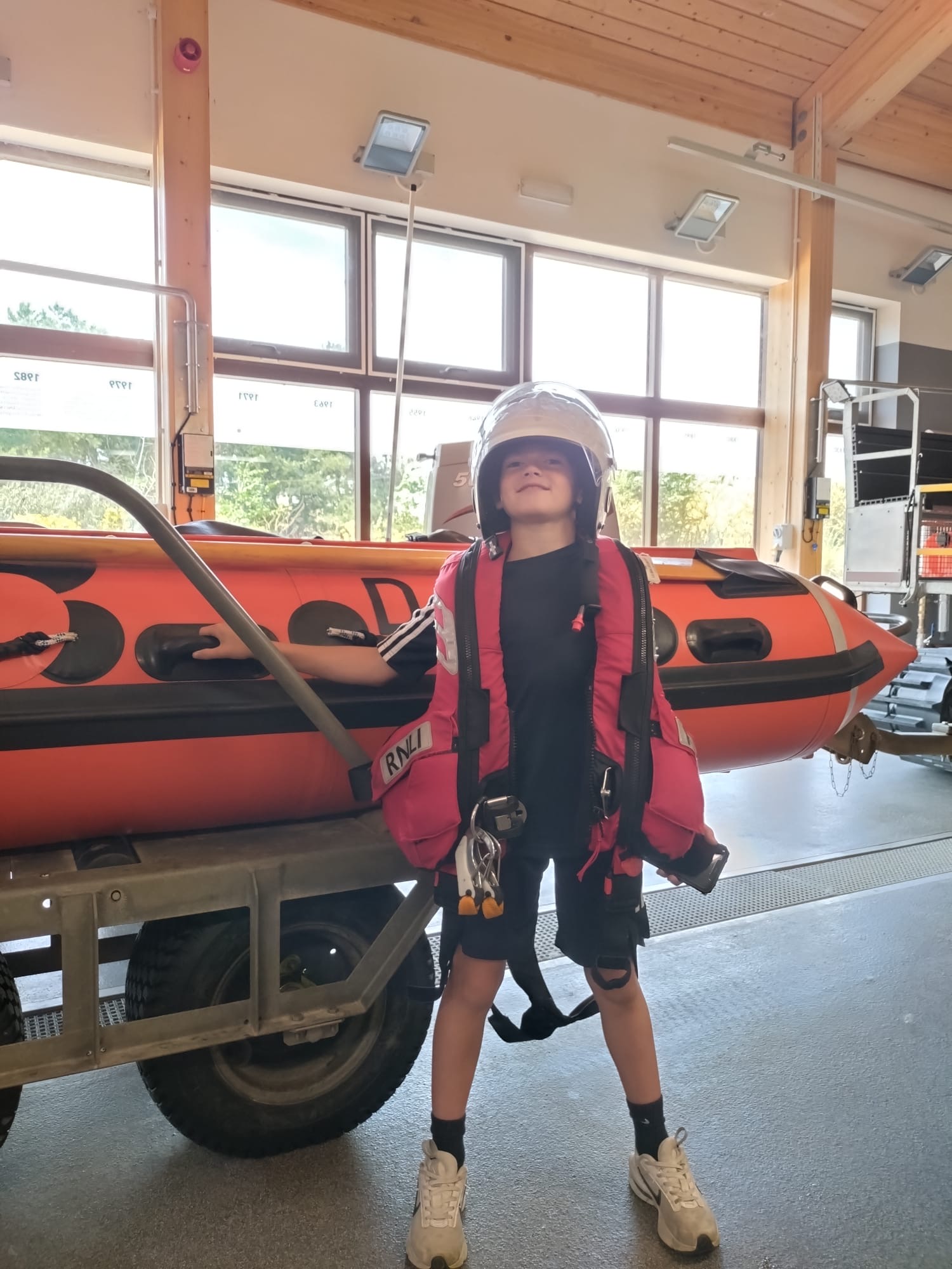 Recently Max aged 10 was out with his dad Richard a crew member on both Wells RNLI lifeboats when his pager went off he loved excitement of it so much he has a further two visits to the station since Wednesday and has been telling all his friends about the RNLI. 