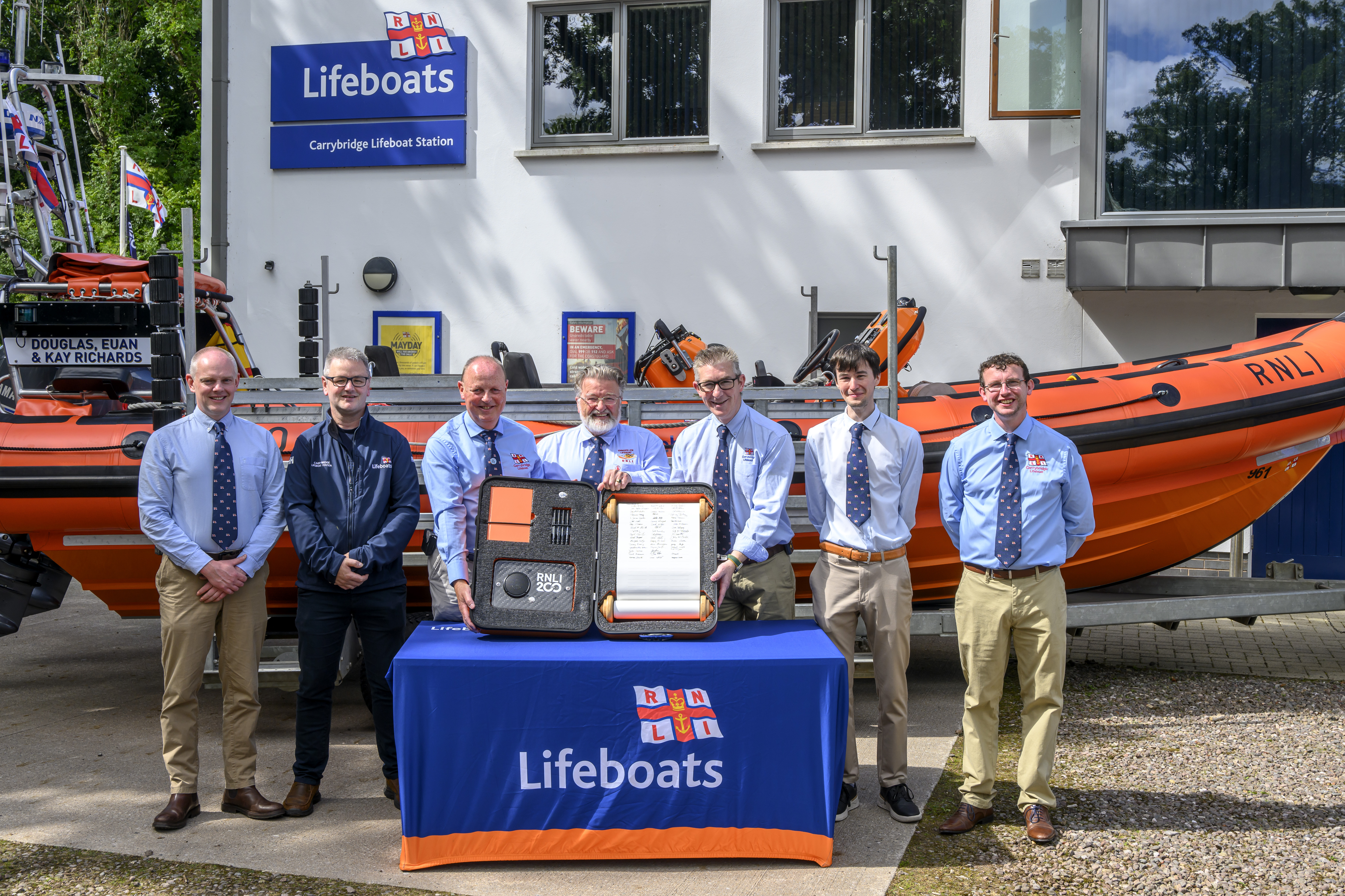 Lifeboat stations take part in RNLI 200th anniversary scroll relay