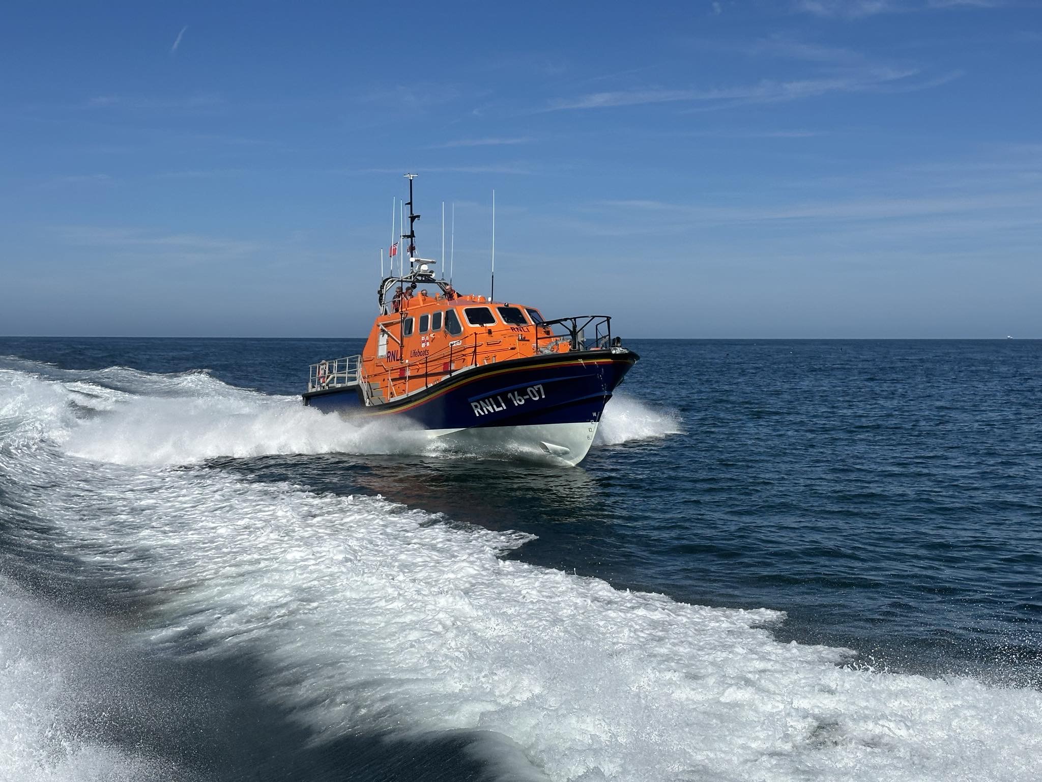 Cromer Tamar all weather lifeboat joined Wells RNLI and Sheringham RNLI at Sheringham’s station open day
