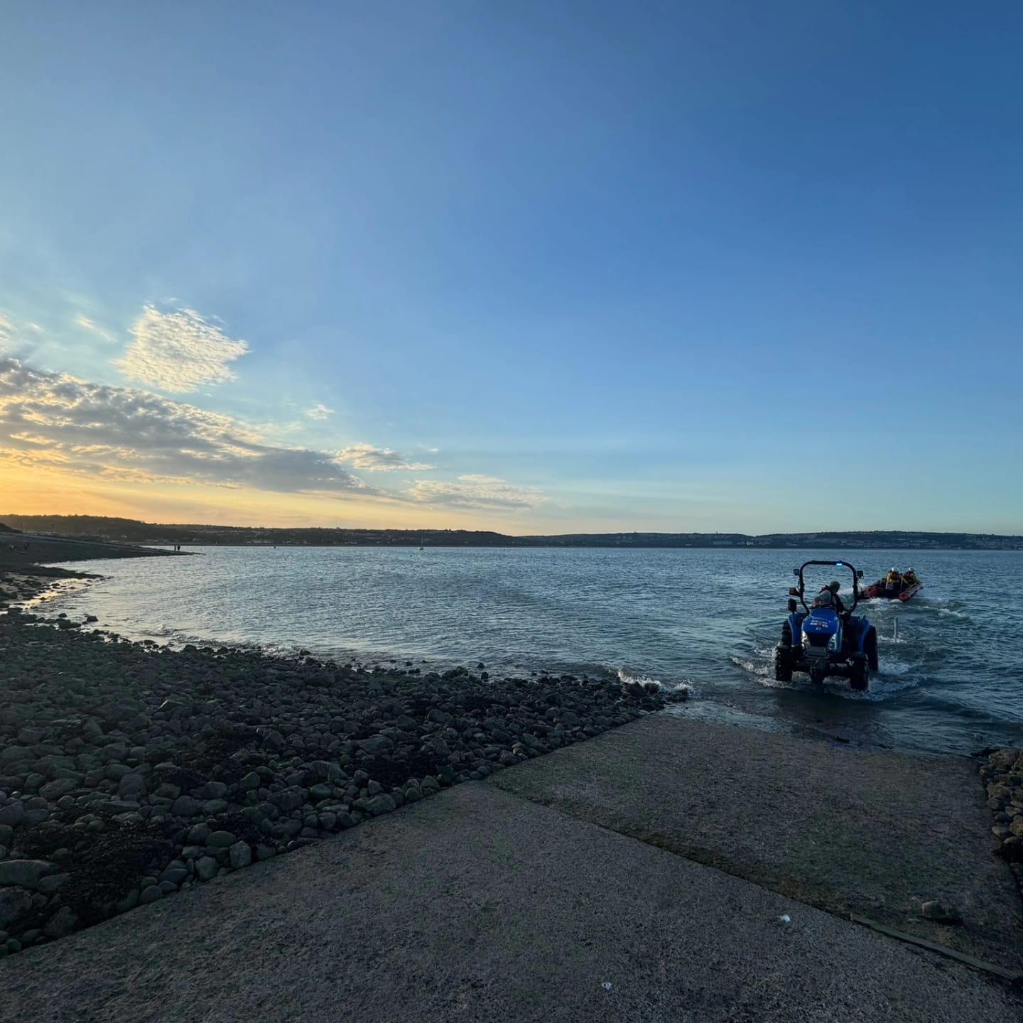 Mumbles inshore lifeboat launching