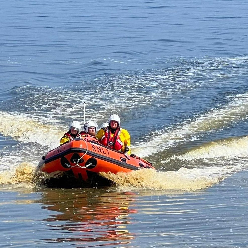 The Sheerness inshore lifeboat out on a helm training off the Sheerness coastline.