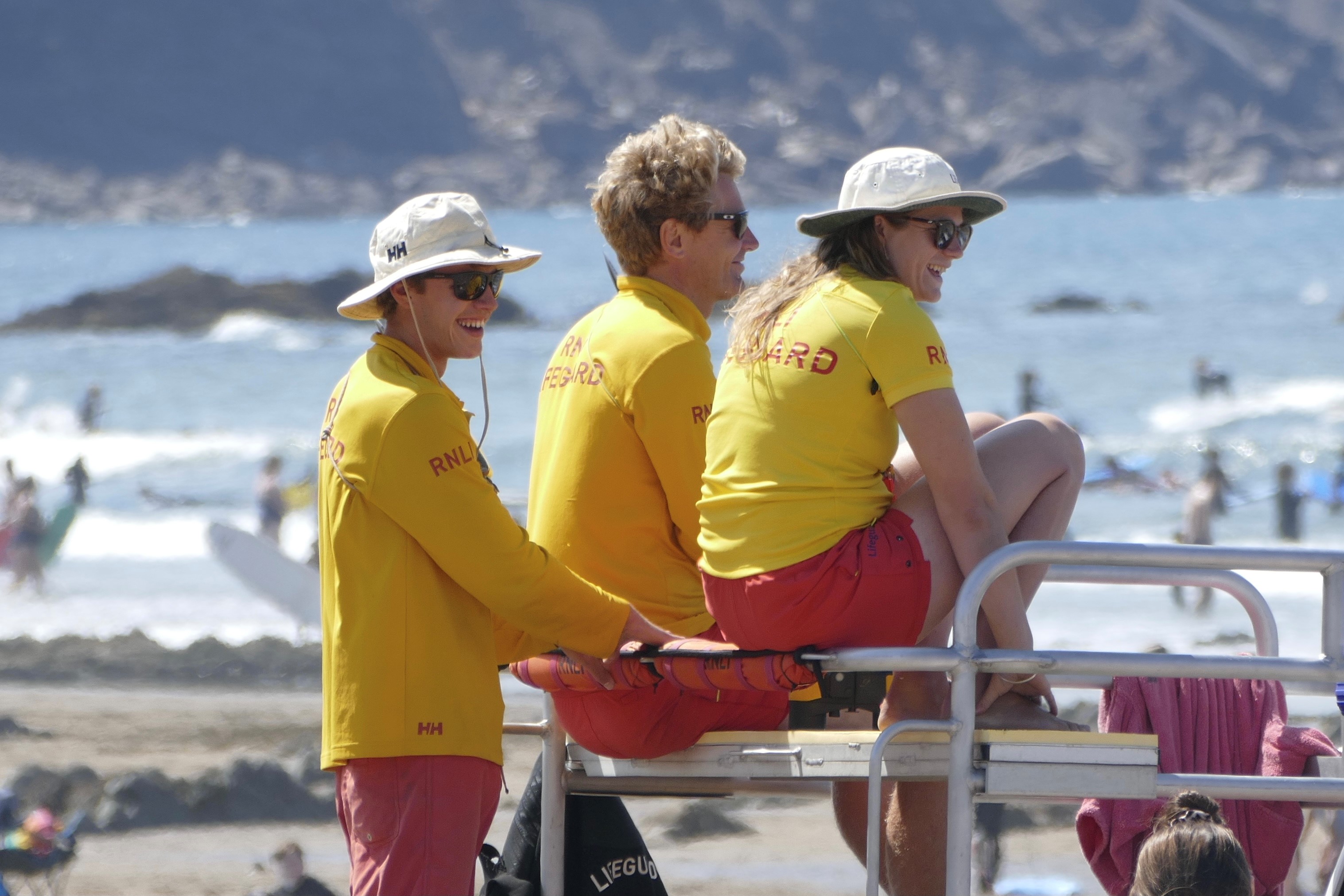 Side angles of 3 Lifeguard together