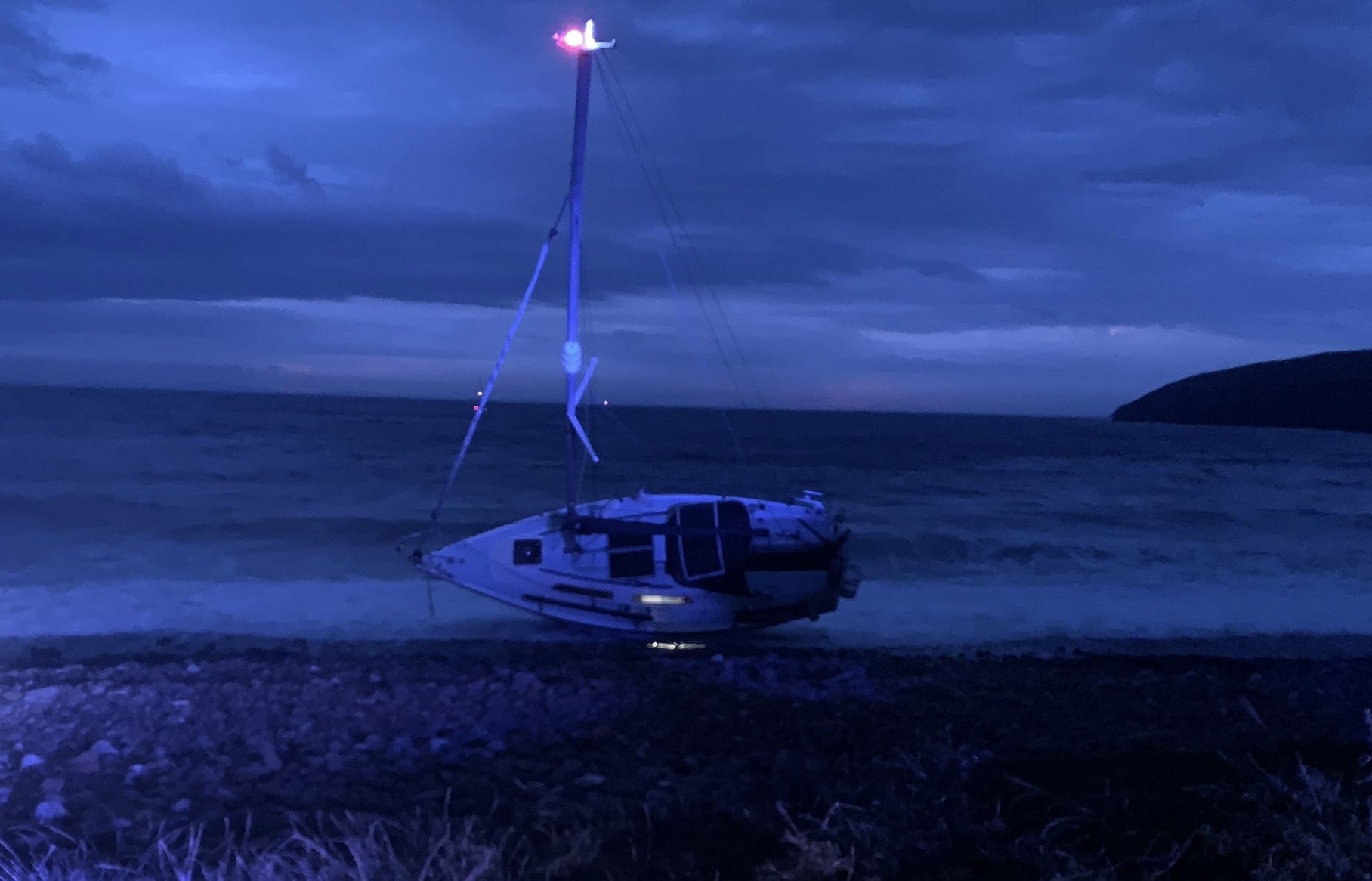 Sailing boat on beach