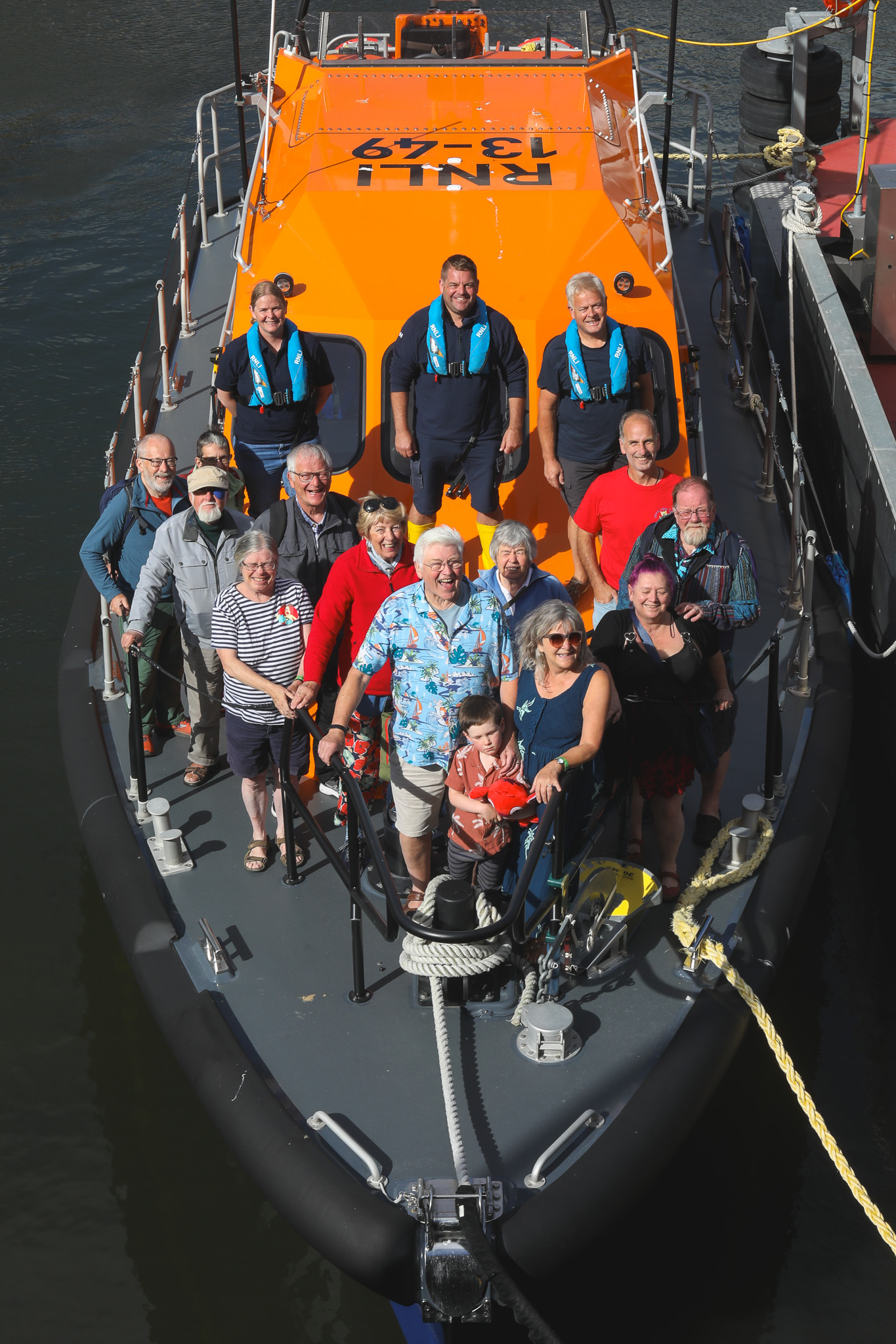 Crew and folkies aboard the Shannon class at Whitby.