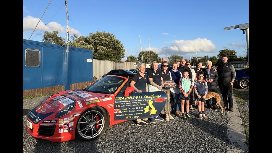 Derg Rally Porsche 911 challenge stops at Lough Derg RNLI as couple visit 238 RNLI ...