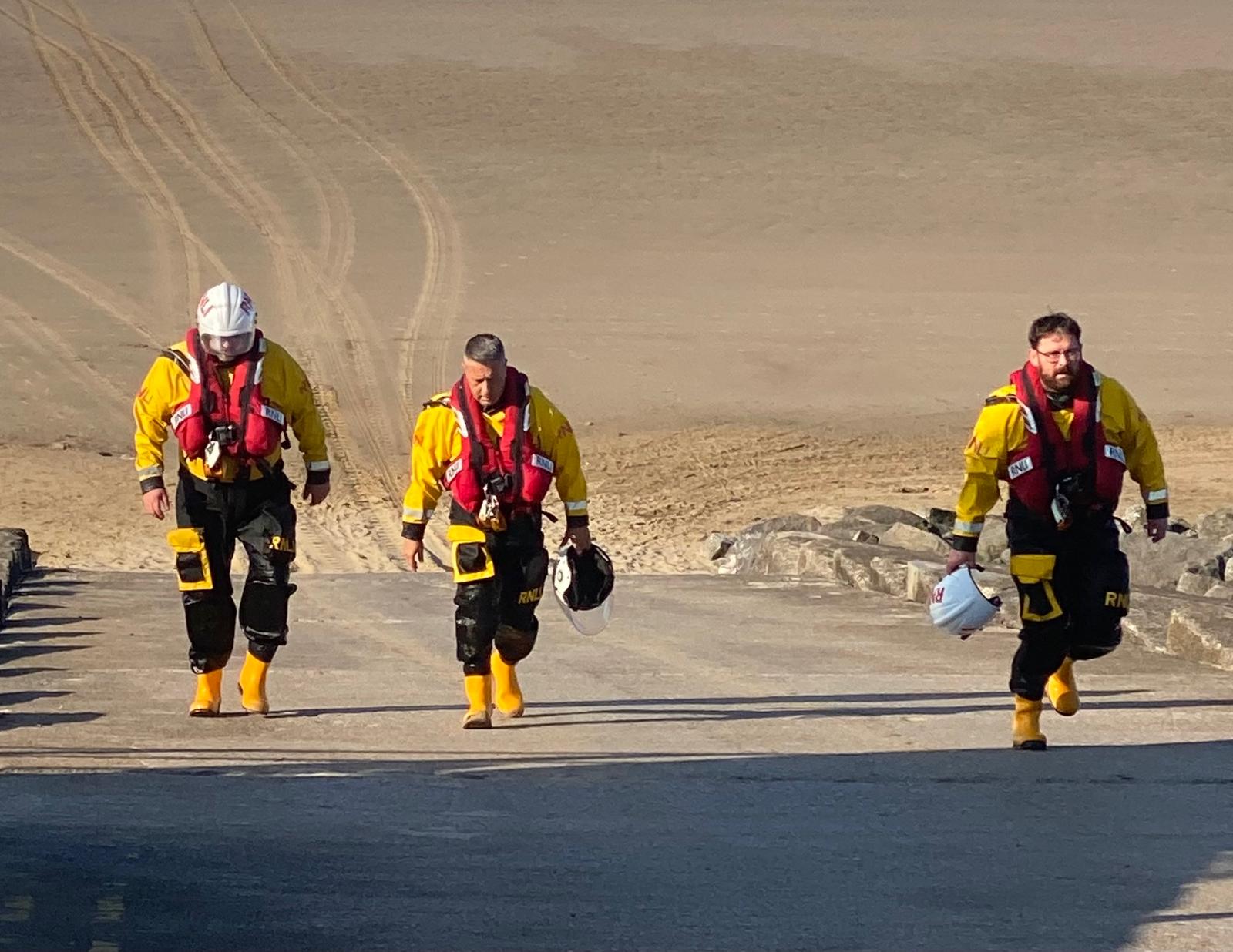 Port Talbot RNLI crew return 