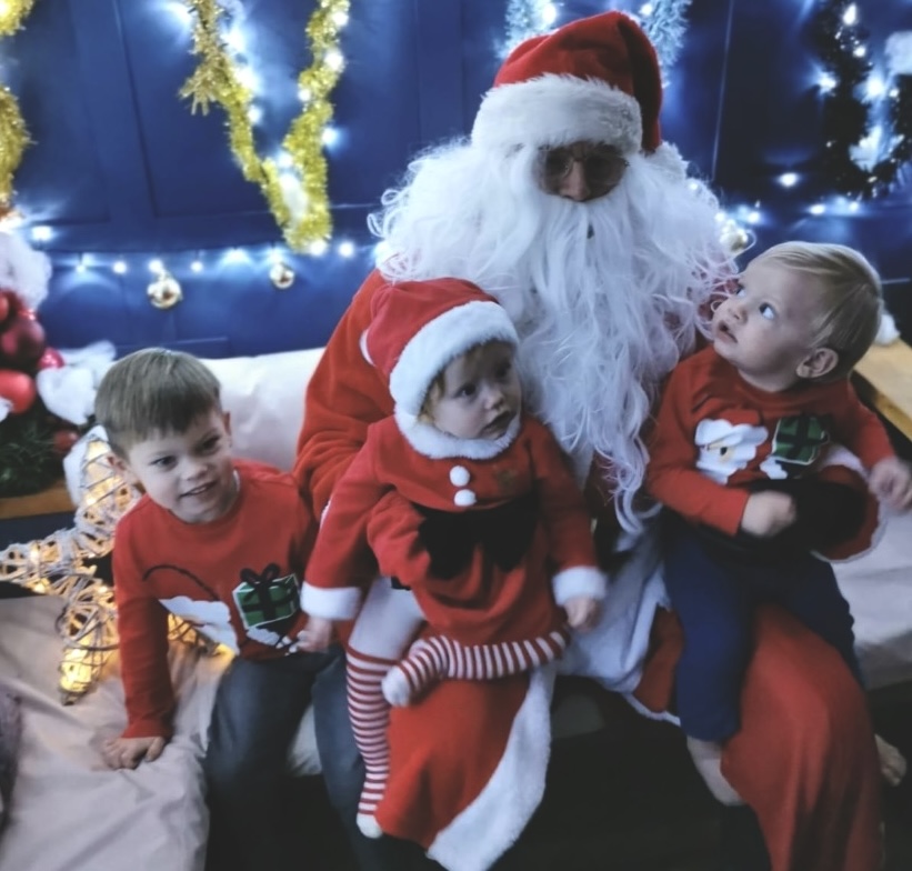 Mark Turrell (AKA Santa) with his grandchildren