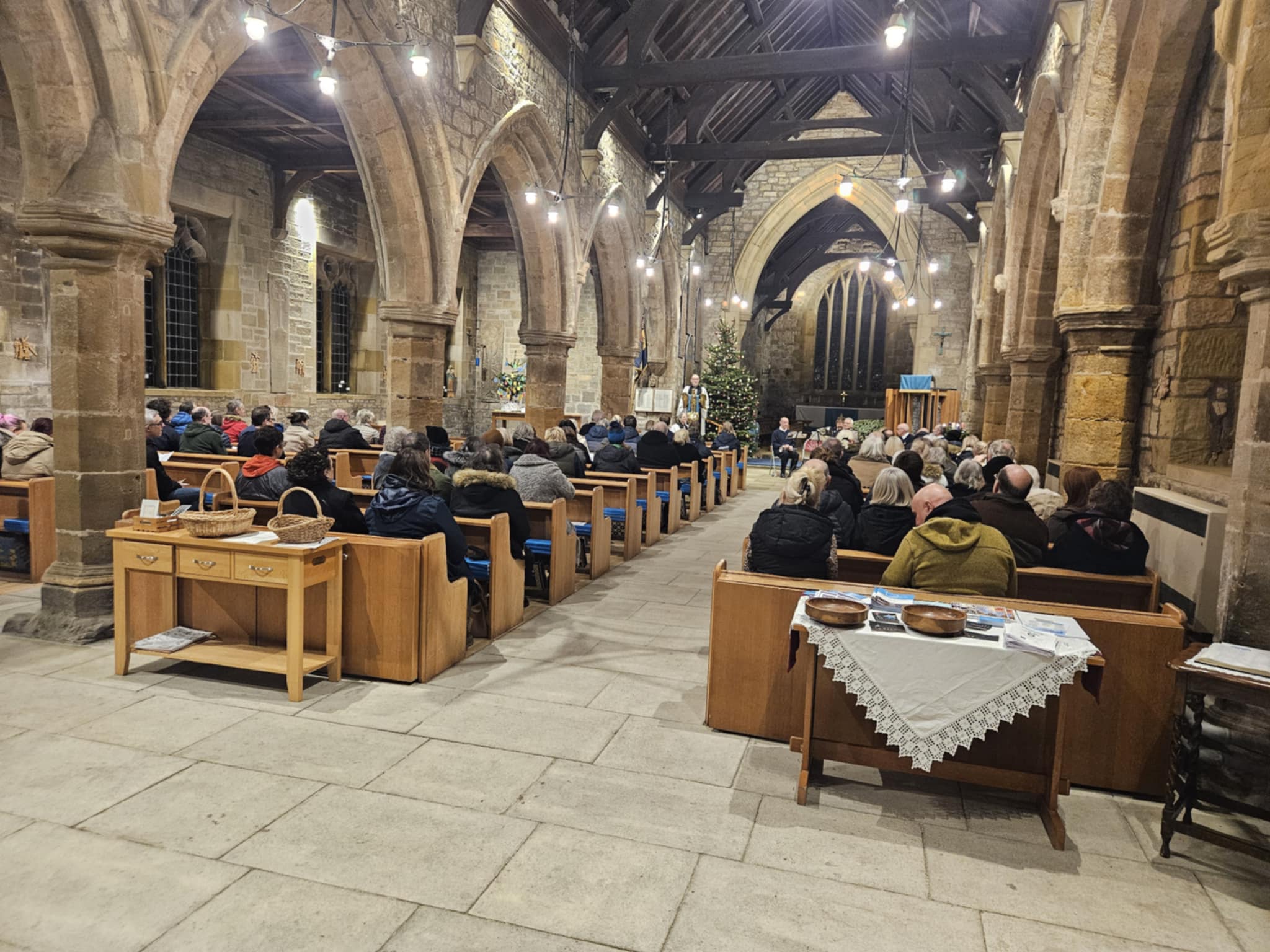 All seats taken in the church