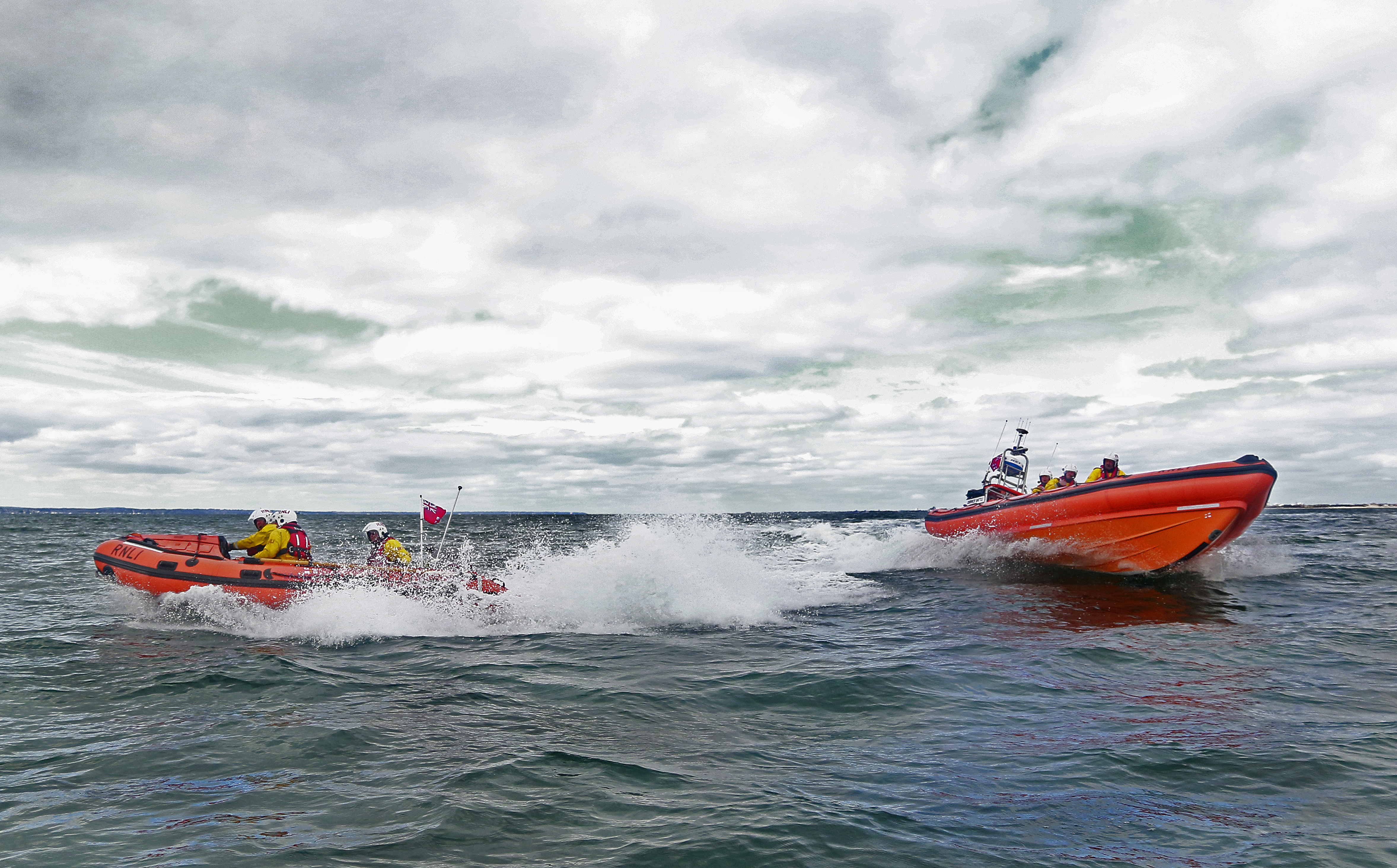 Haylings D Class and Atlantic 85 out on the sea