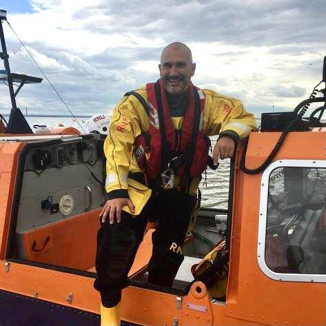 Hovercraft pilot Iain Keenan onboard Southend-on-Sea Hovercraft Vera Ravine