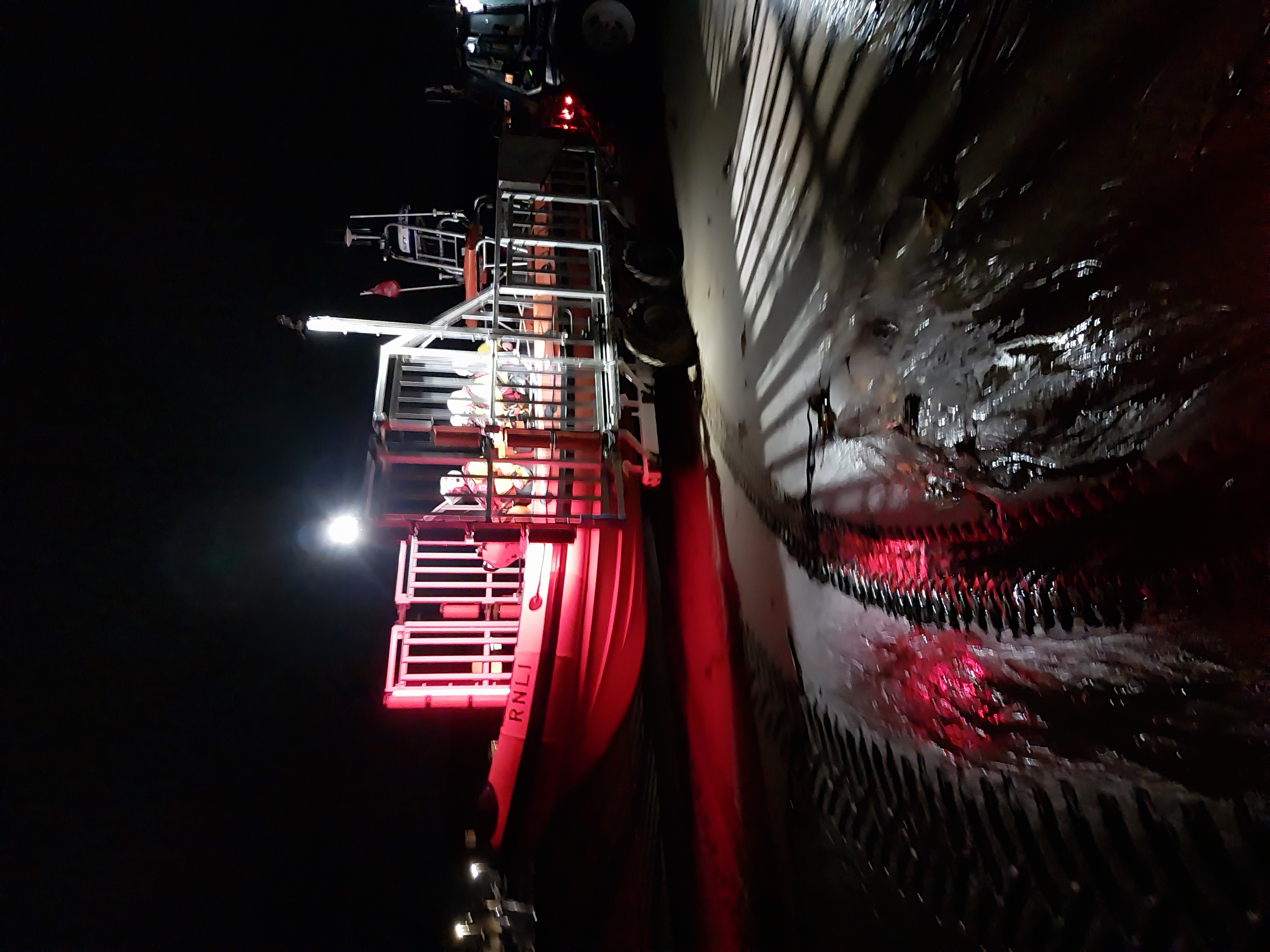 Lifeboat returning to station