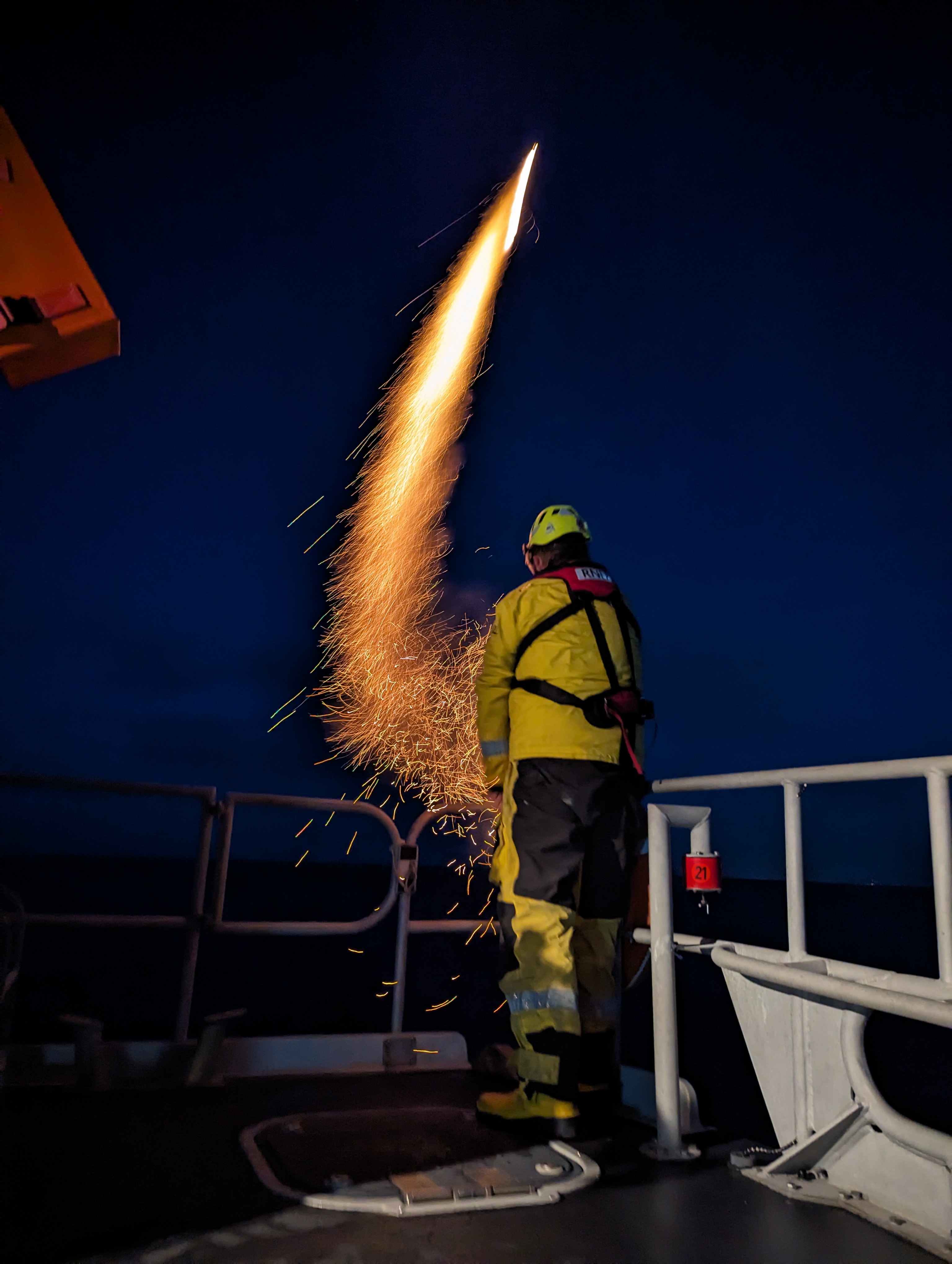 Stock image of parachute flare