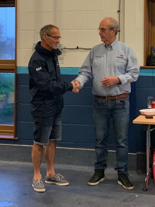 Tony presenting Max with his long service award