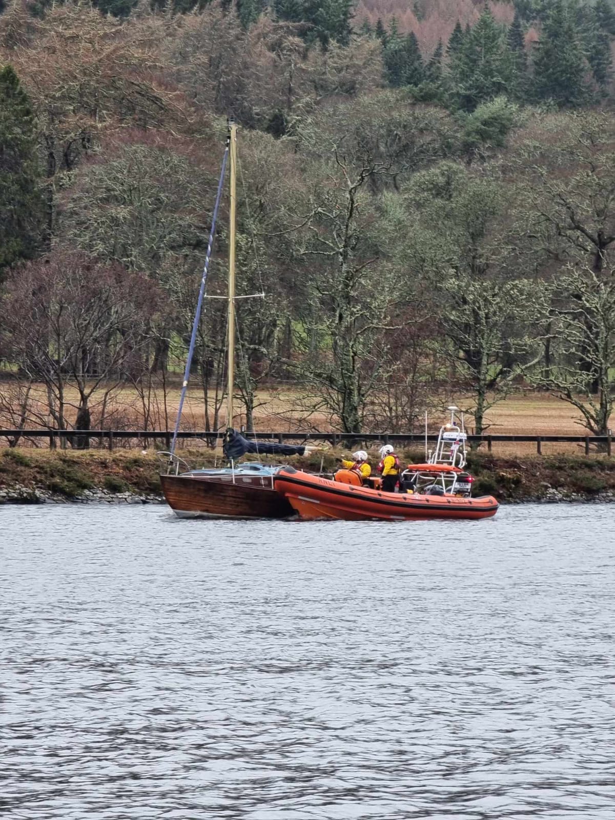 Tow underway taken from a passing vessel. 