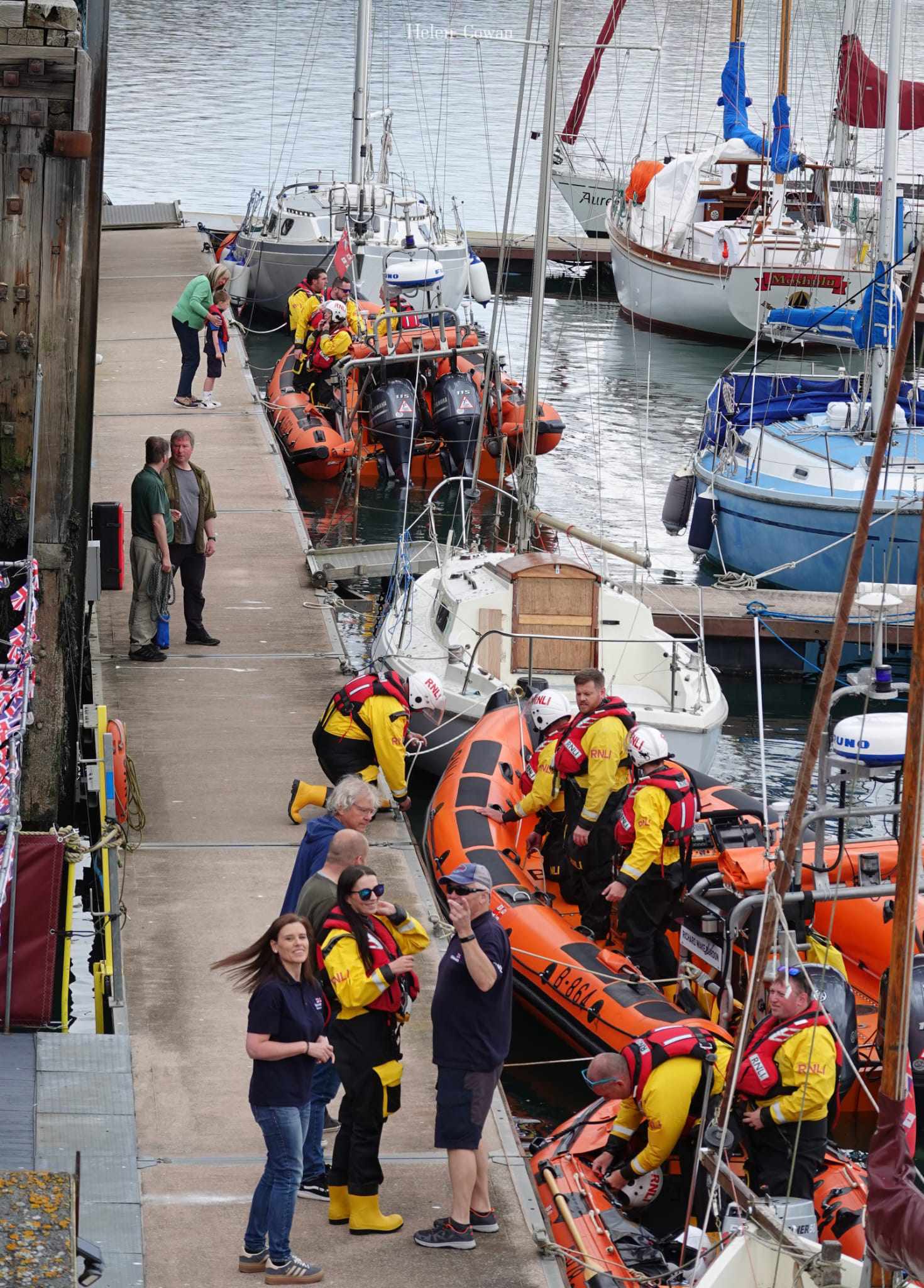 Newbiggin and Blyth lifeboats gathered at the event
